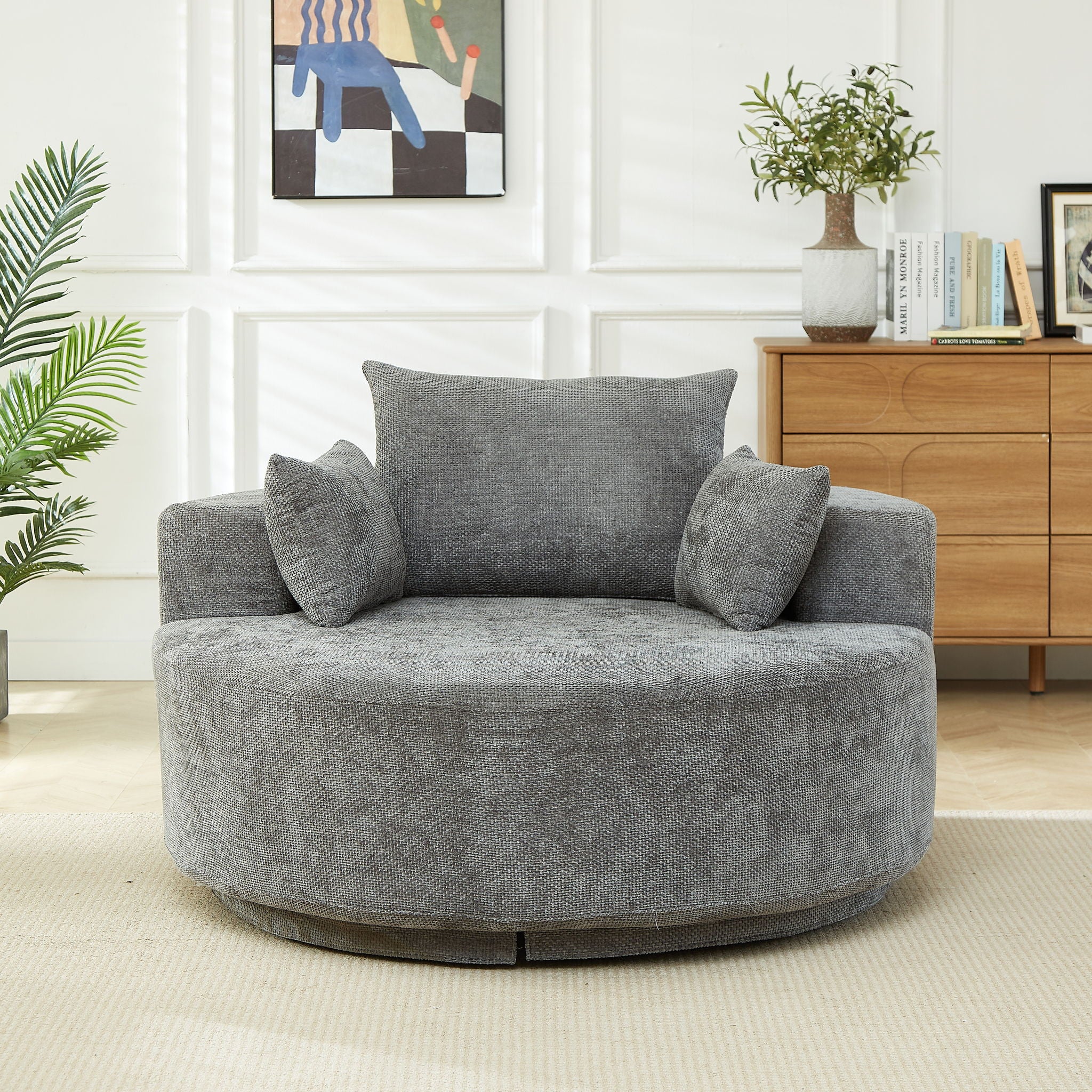 Single 360 Degree Swivel Chair For Living Room - Image 4