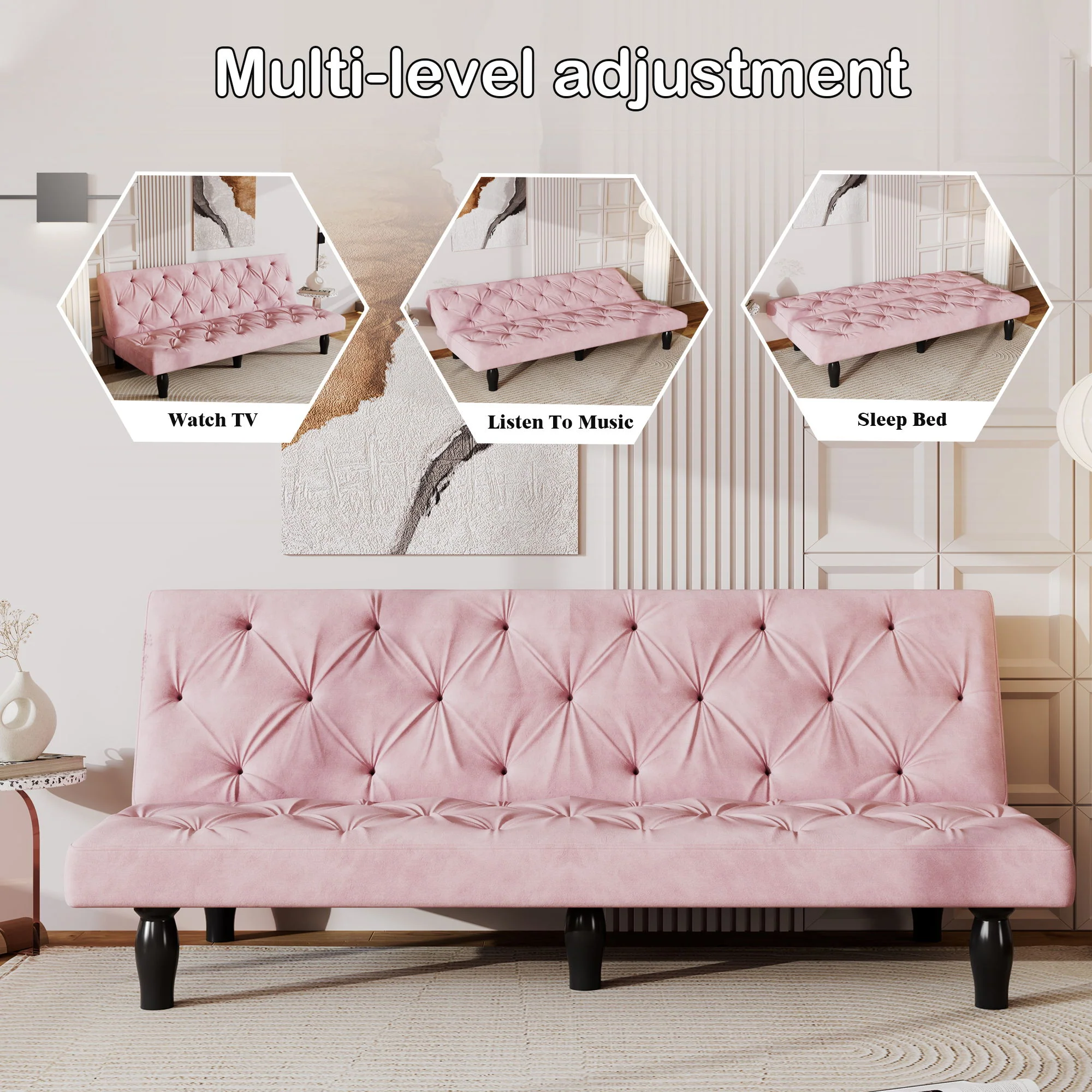 Sofa Bed With Adjustable Backrest - Image 3