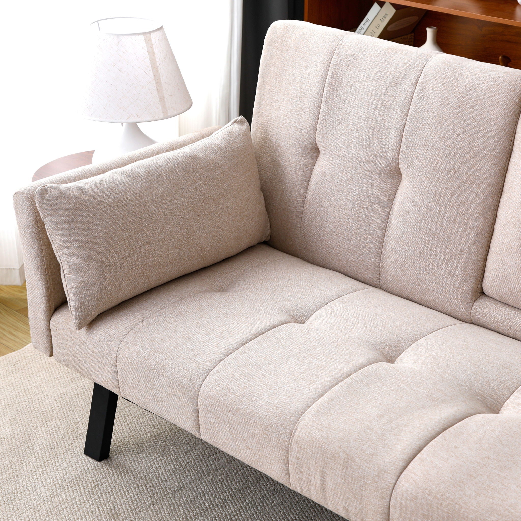 Sofa Bed With Foldable Design And Cup Holder - Image 51