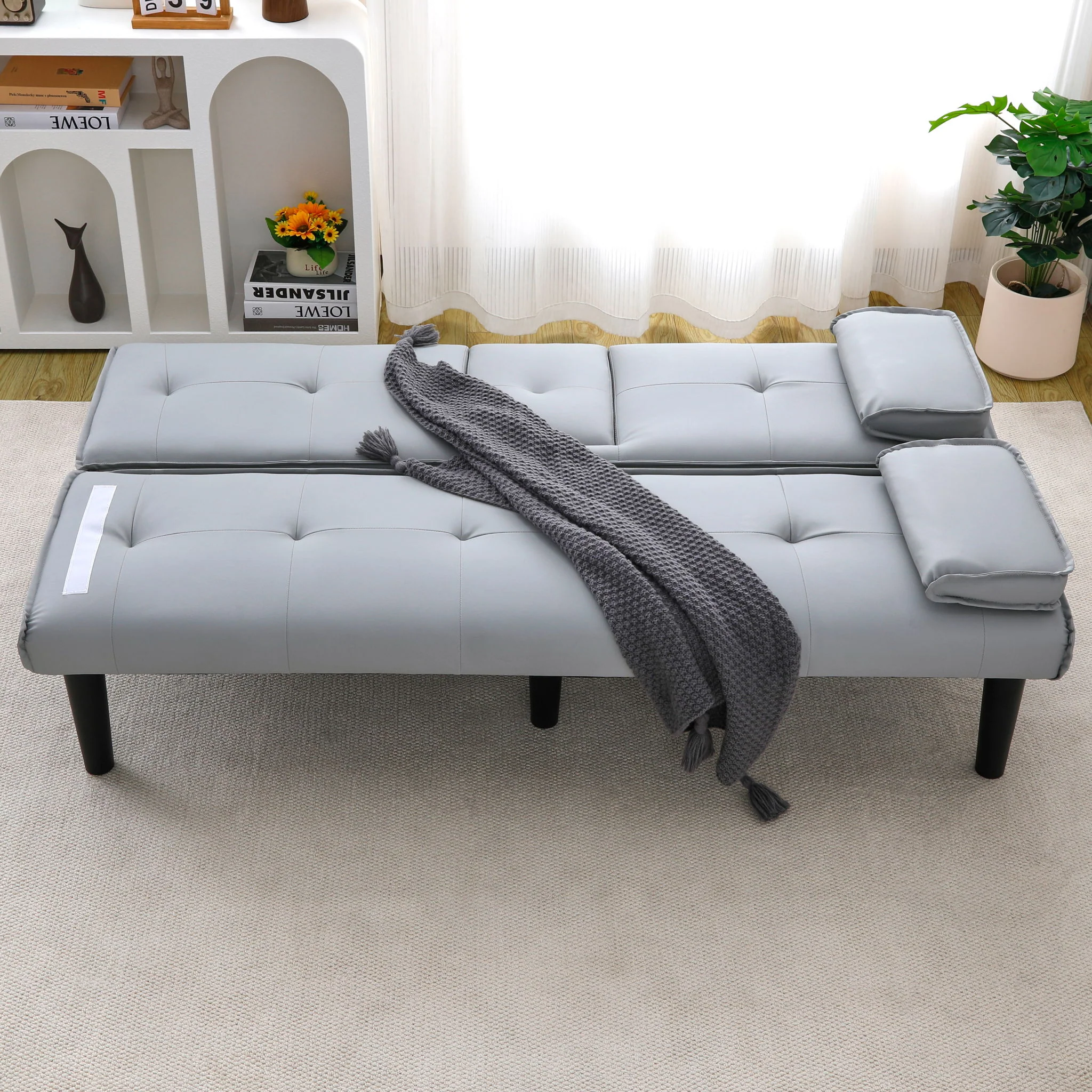 Sofa Bed With Foldable Design And Cup Holder - Image 57