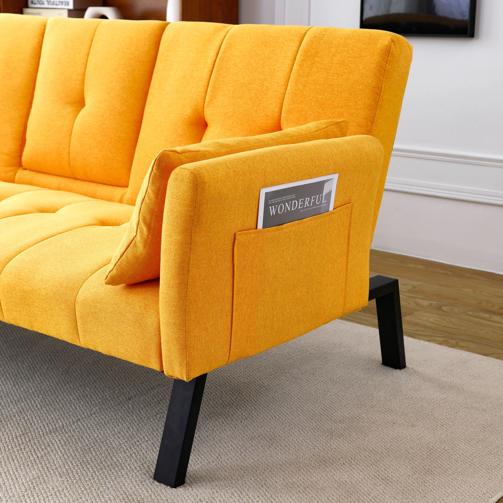 Sofa Bed With Foldable Design And Cup Holder - Image 70