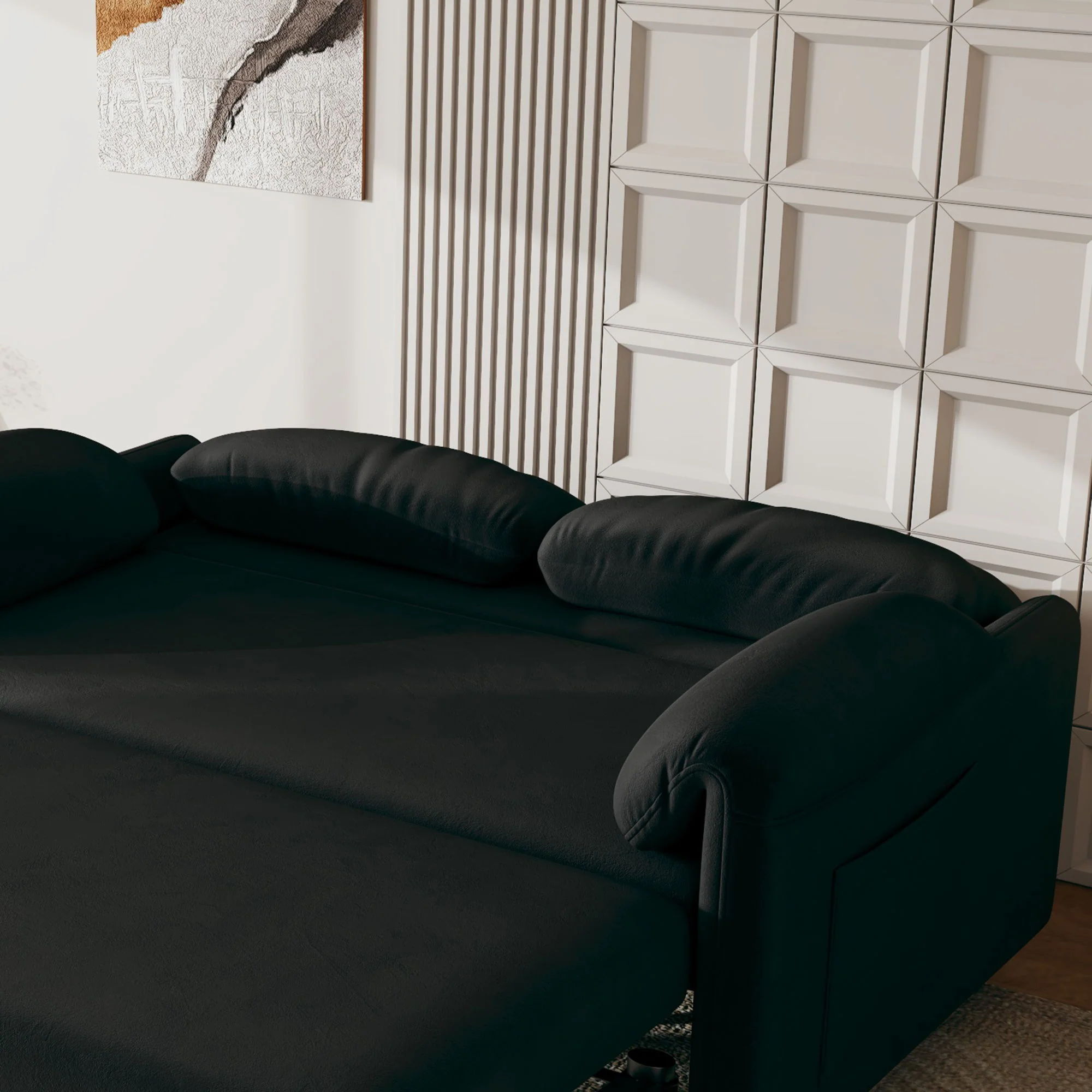 Sofa, Dual Purpose Lounge With Retractable Queen Size Bed - Image 16