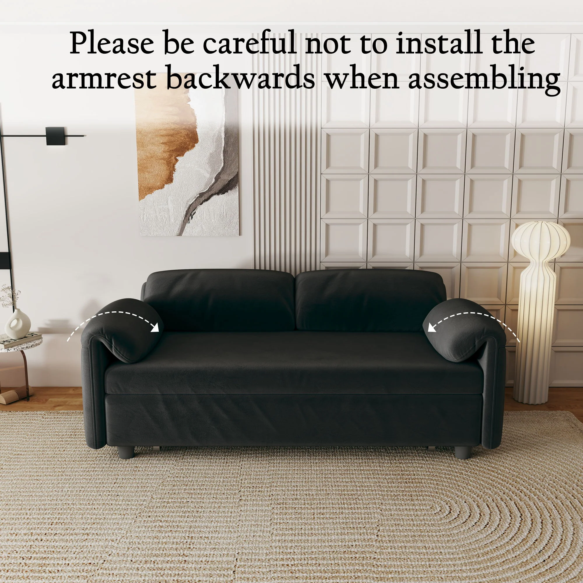 Sofa, Dual Purpose Lounge With Retractable Queen Size Bed - Image 7