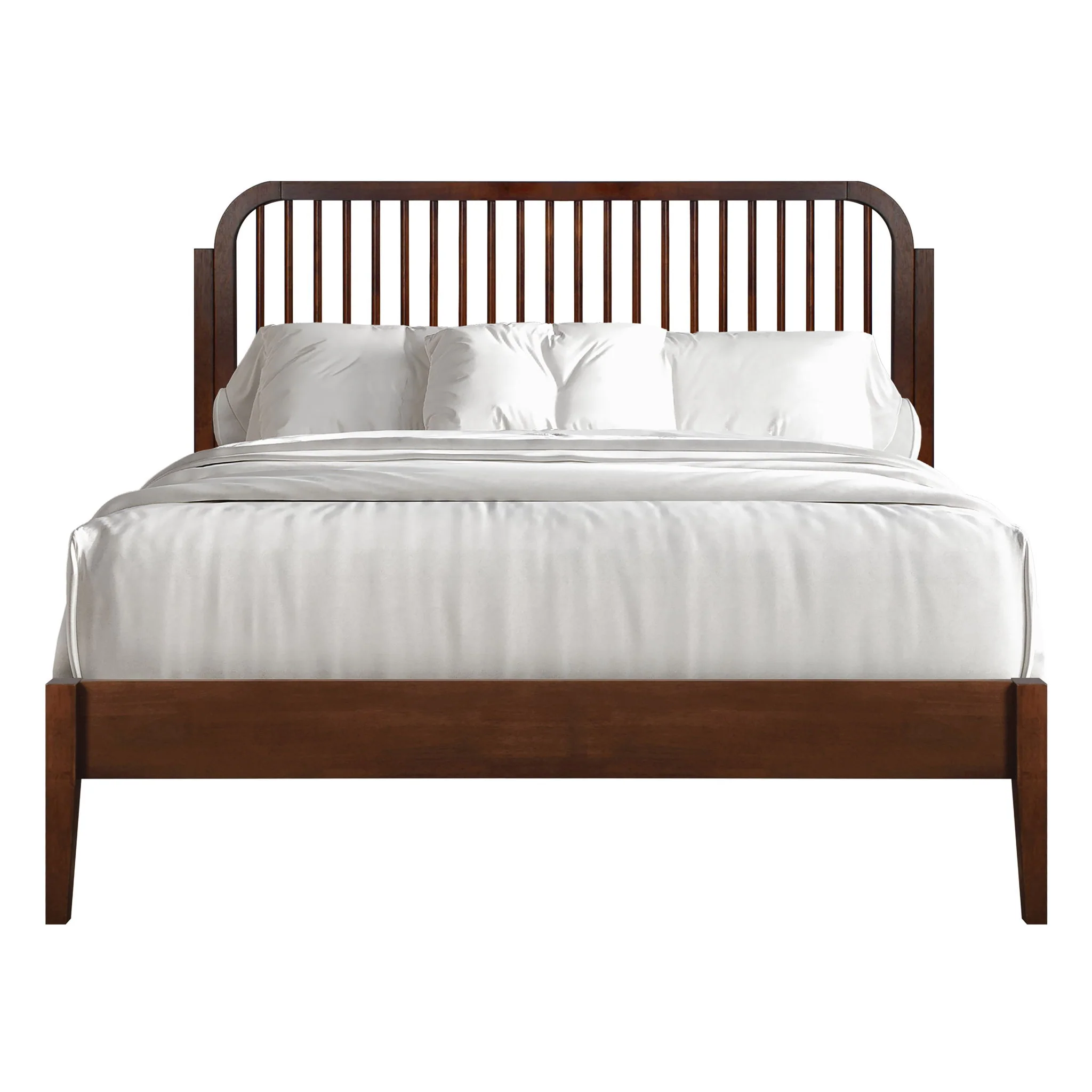 Soma - 5/0 Platform Spindle Queen Bed - Walnut - Image 5