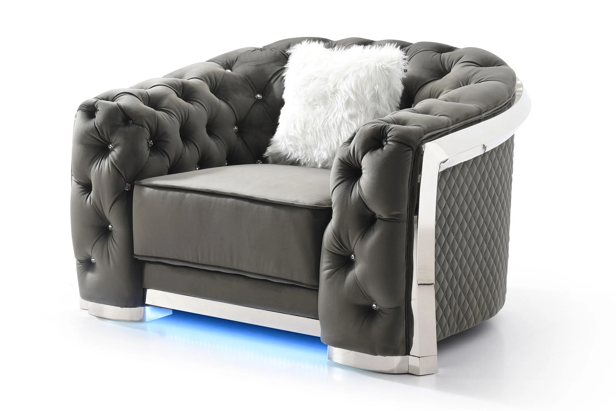 Sophisticated Accent Chair - Gray - Image 3