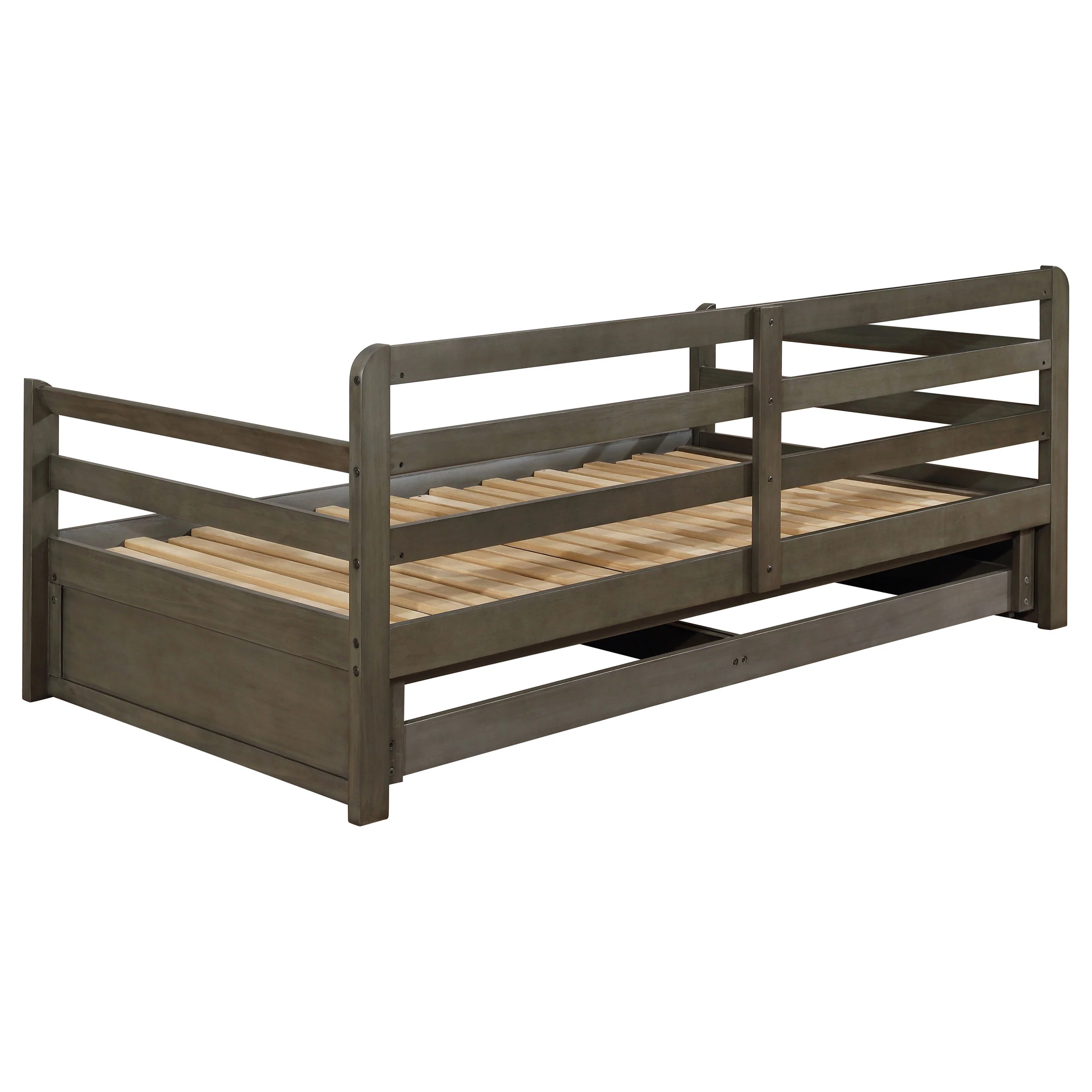Sorrento Twin XL Daybed with Trundle and Drawers, Grey - Image 6