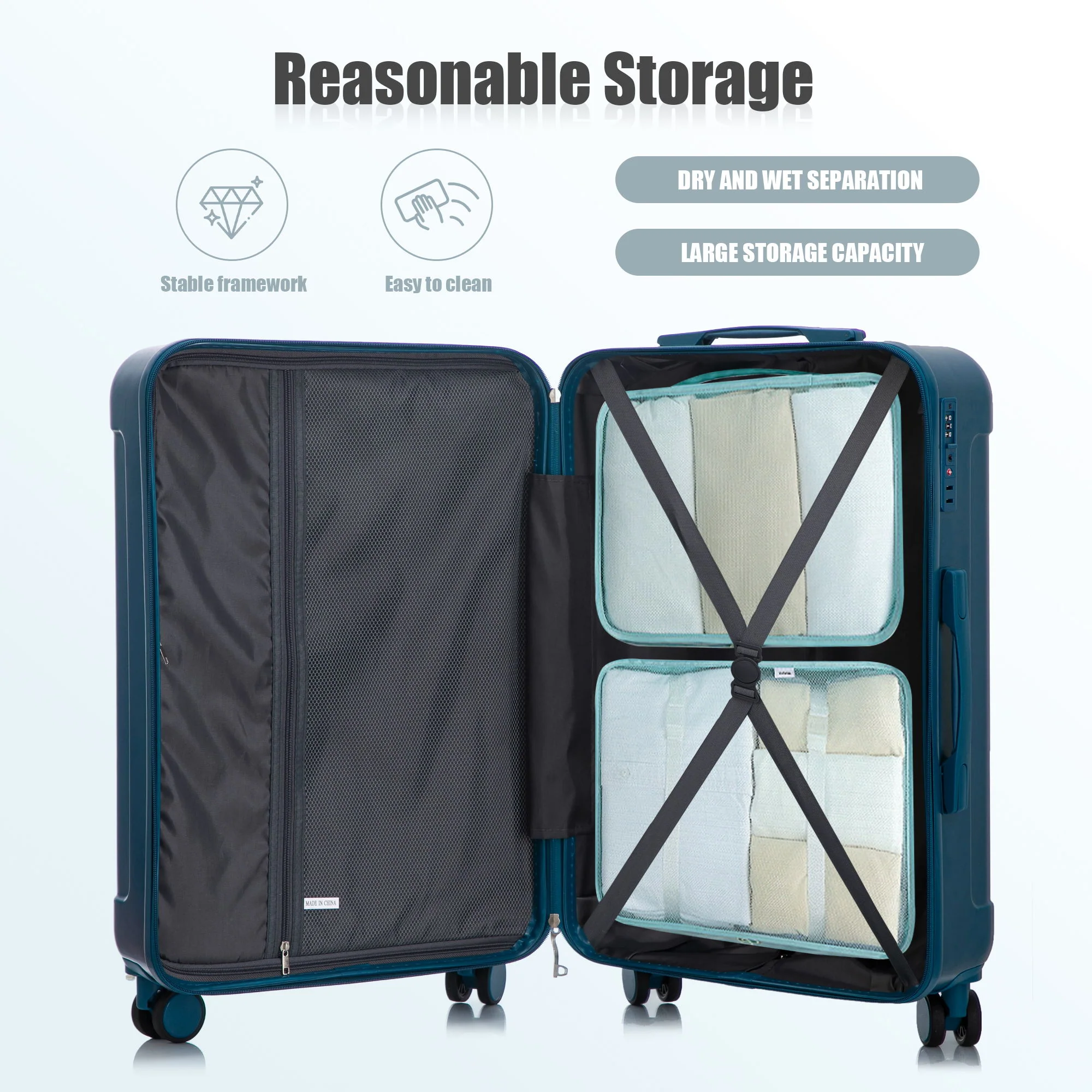 Spinner Luggage Set 20" / 24"/ 28", Lightweight Hard Shell With 360° Silent Wheels - Image 19