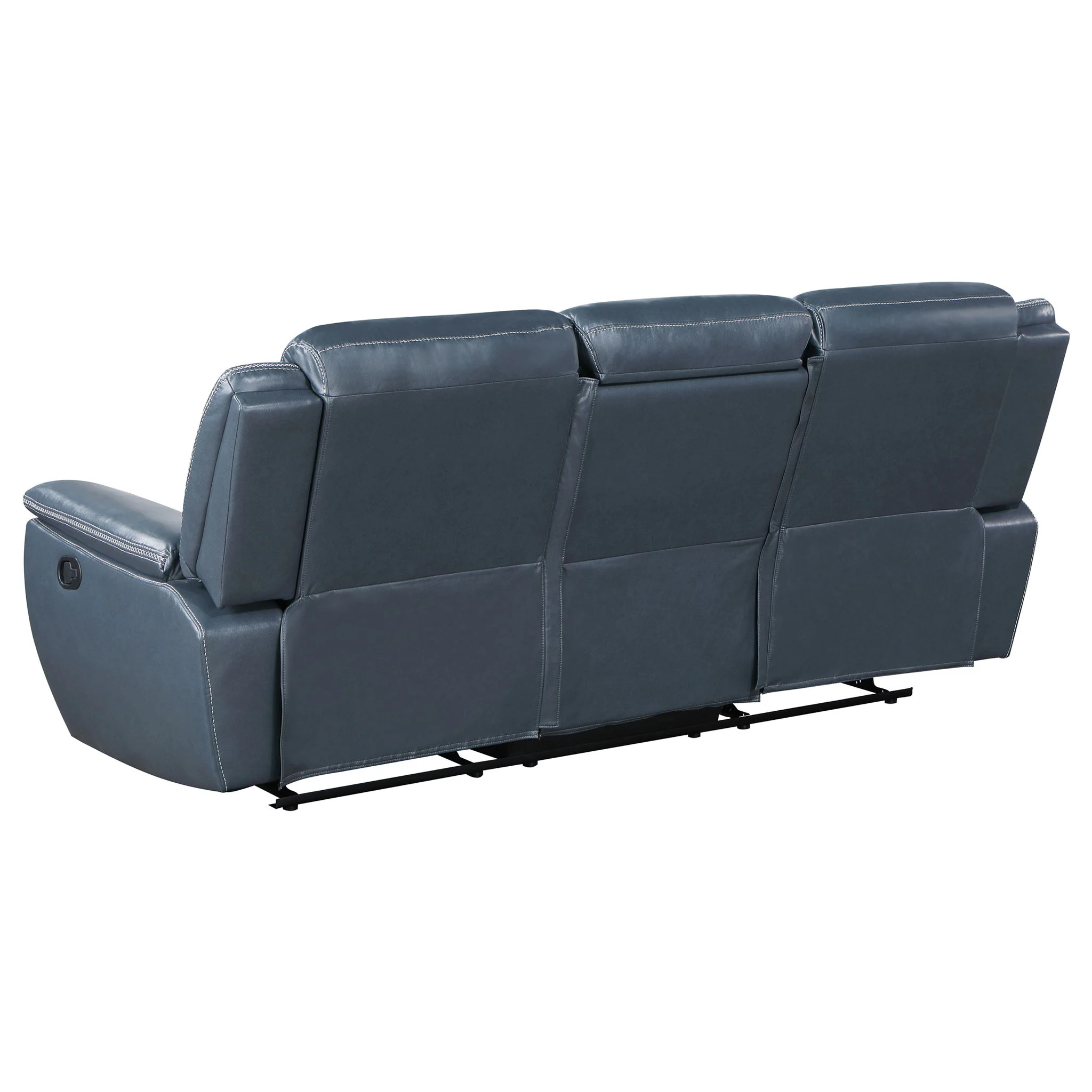 Stanwicke - Motion Reclining Sofa With Drop Down Table - Blue - Image 8