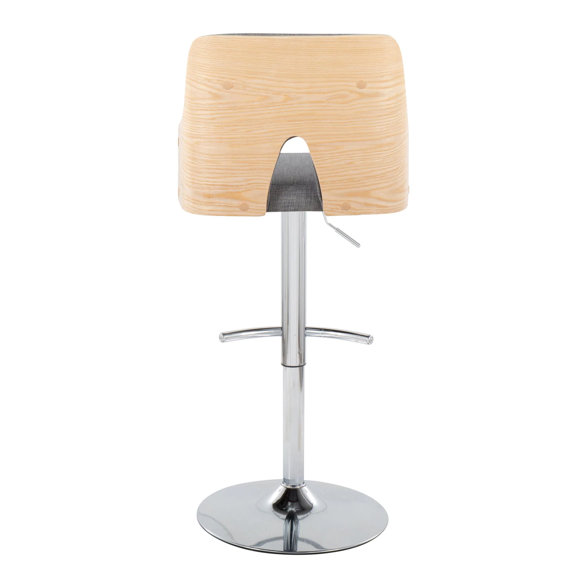 Stella - Contemporary Adjustable Barstool Stool With Swivel & Rounded T Footrest (Set of 2) - Image 6