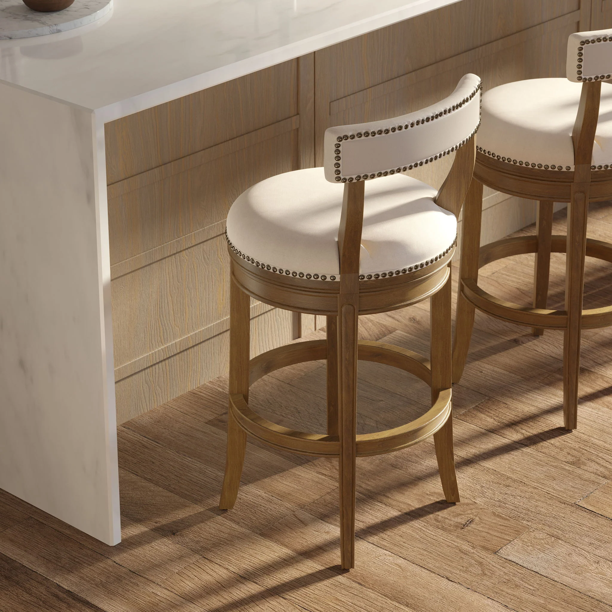 Stool & Upholstered Seat And Back - Image 13