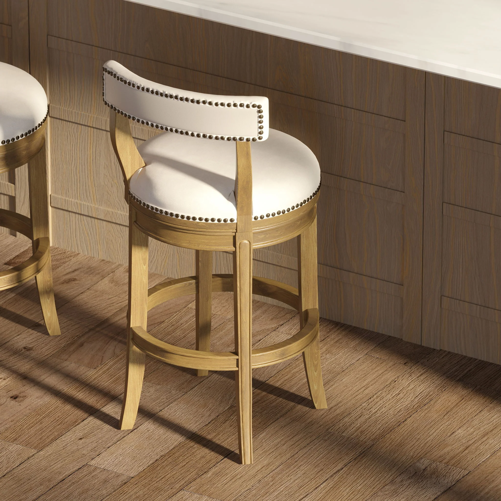 Stool & Upholstered Seat And Back - Image 20