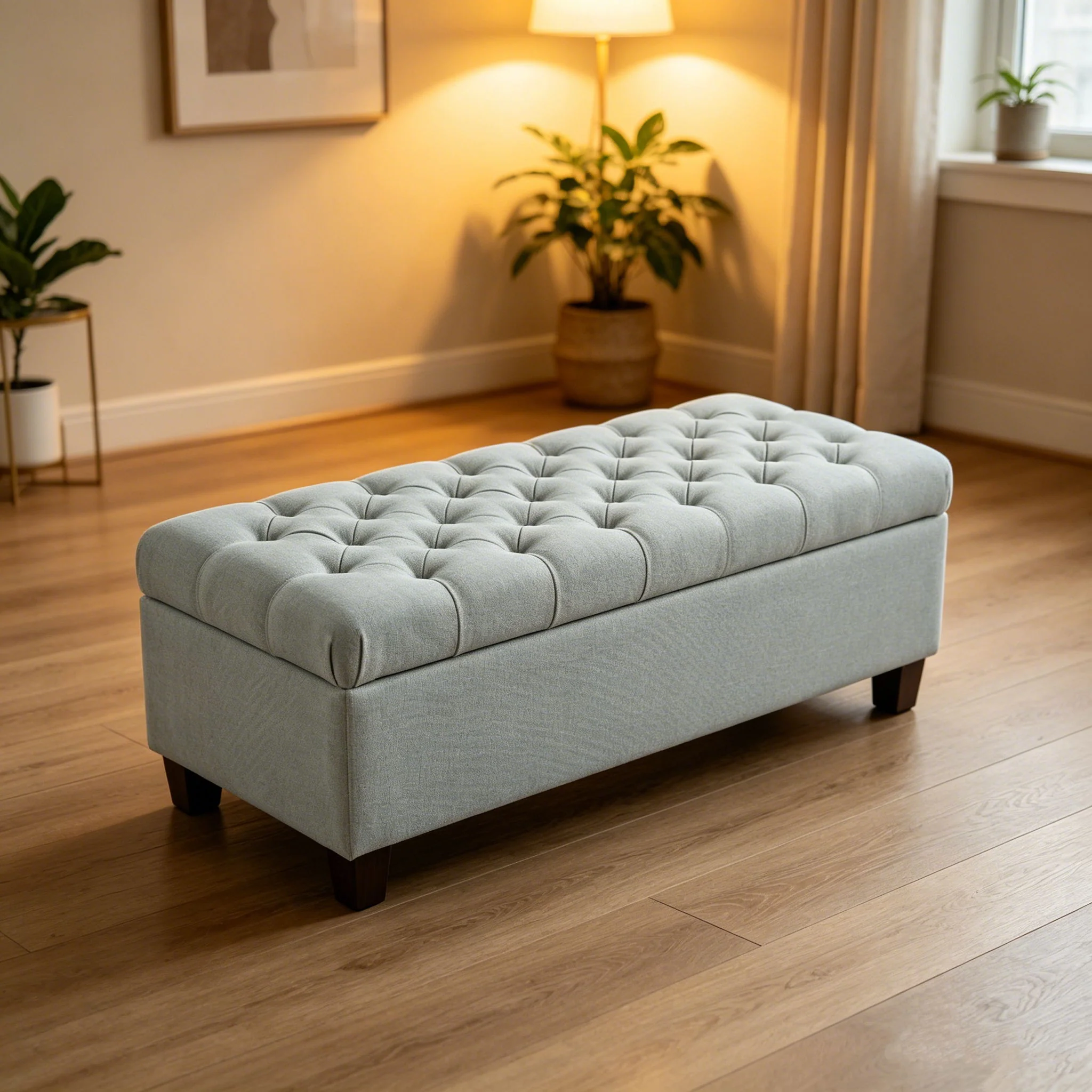 Storage Ottoman Bench With Safety Hinges - Image 13