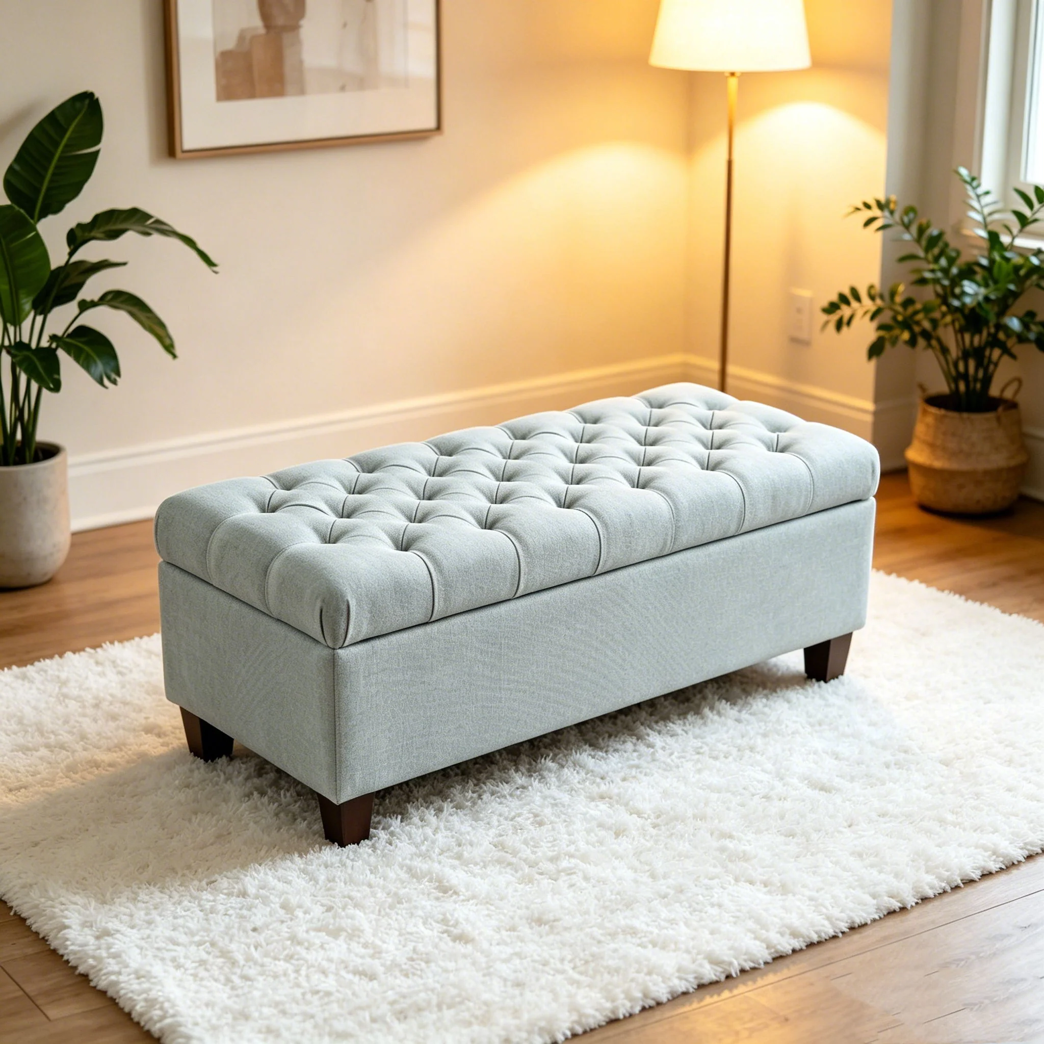 Storage Ottoman Bench With Safety Hinges - Image 15