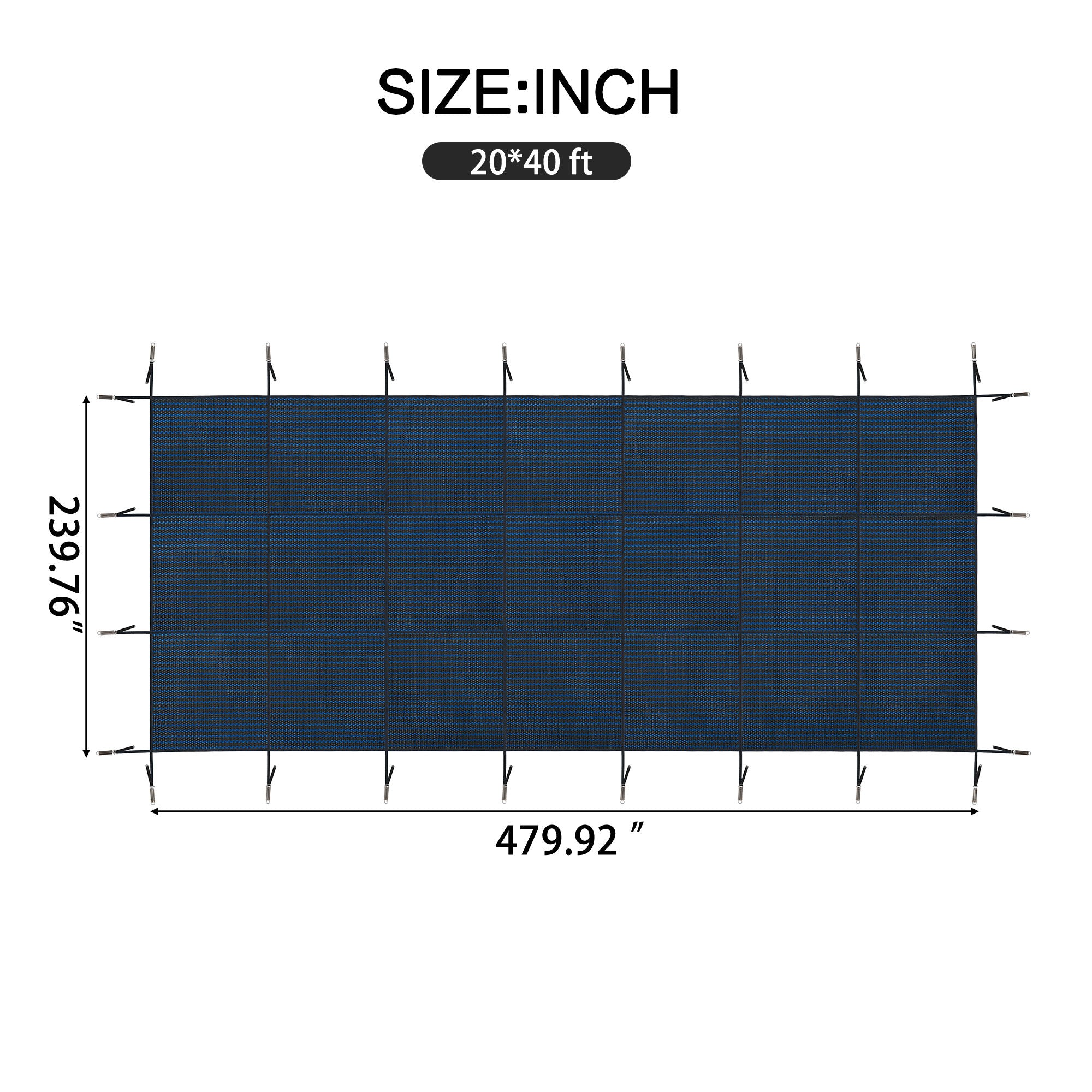 Swimming Pool Safety Cover For Underground Pools - Blue - Image 5