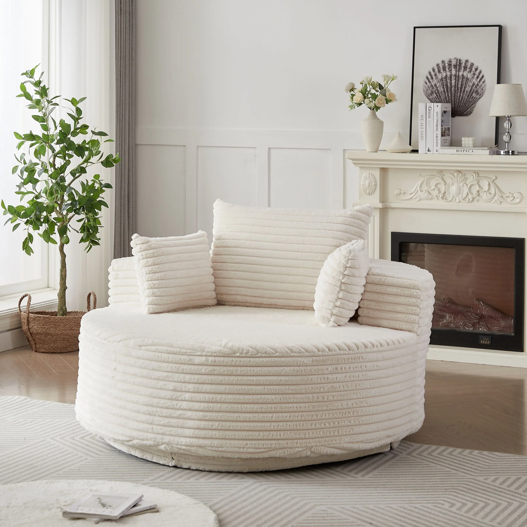 Swivel Chair With 360° Rotation For Living Room - Image 10