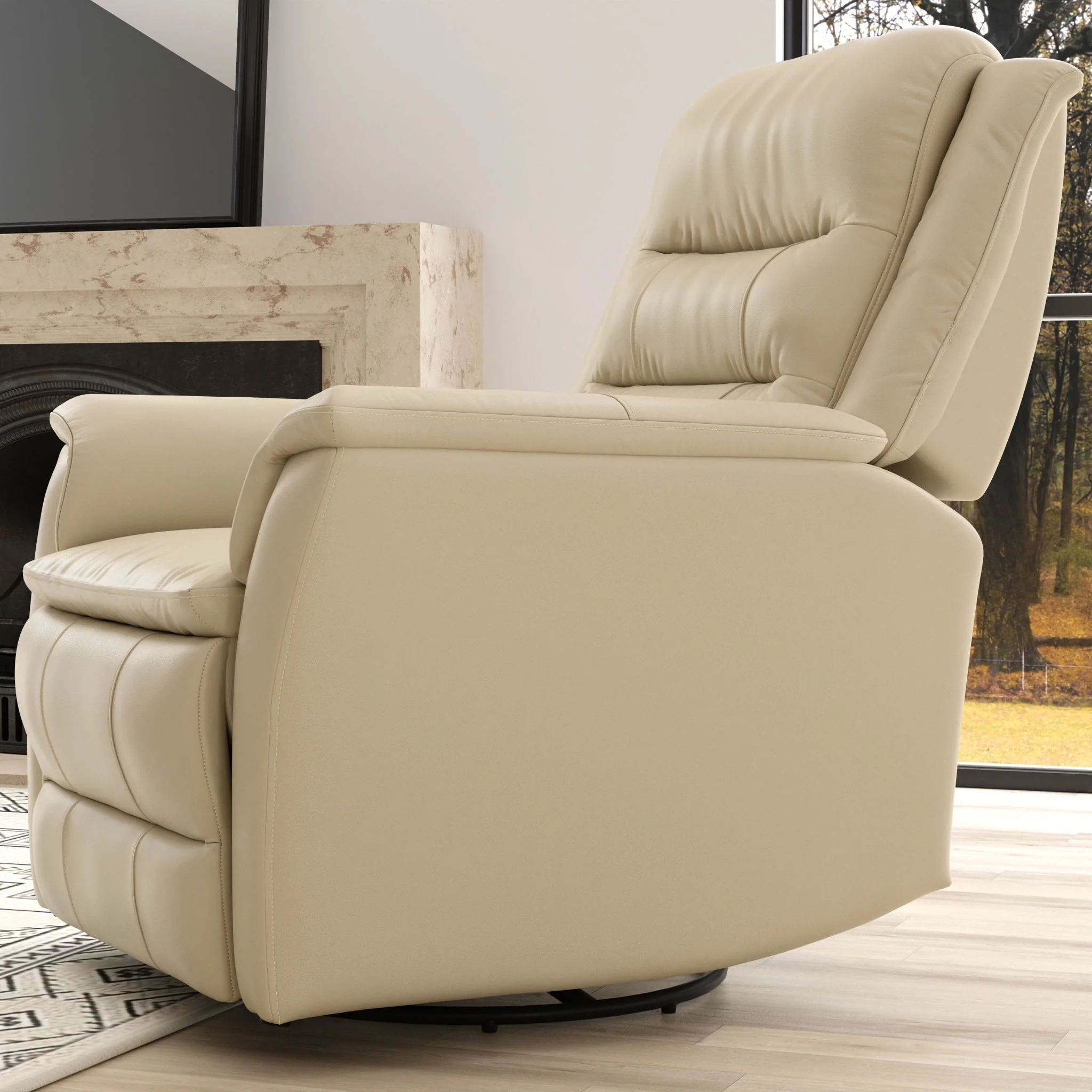 Swivel Recliner With Manual Adjustable Footrest - Image 11