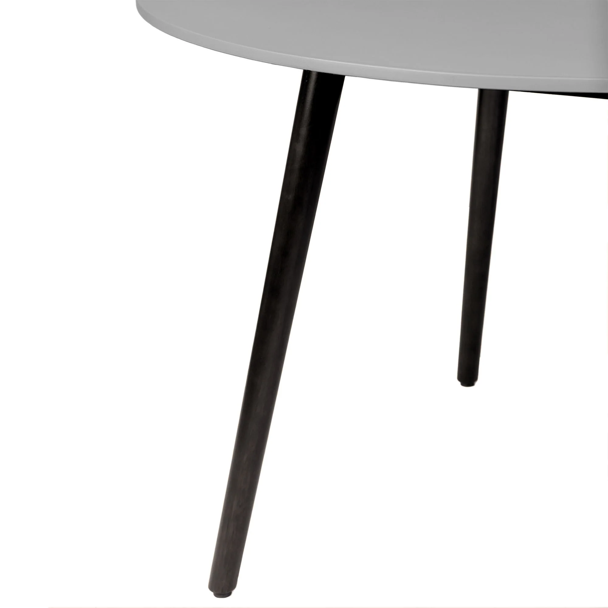Sydney And Snack - 3 Piece Outdoor Patio 36" Dining Set - Black Eucalyptus Wood And Black Rope - Image 8