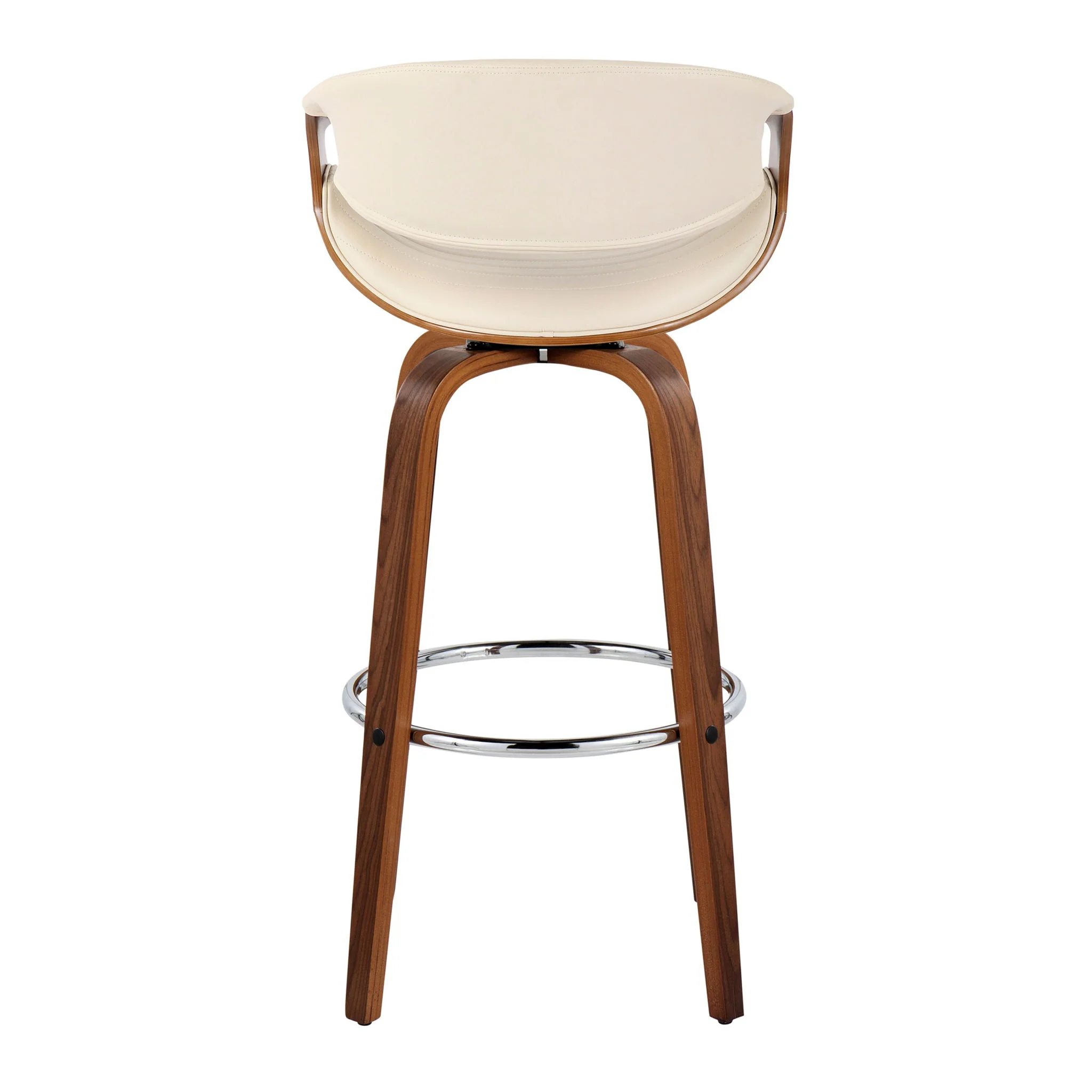 Symphony - Mid Century Modern Fixed Height Barstool With Swivel With Round Footrest (Set of 2) - Image 10