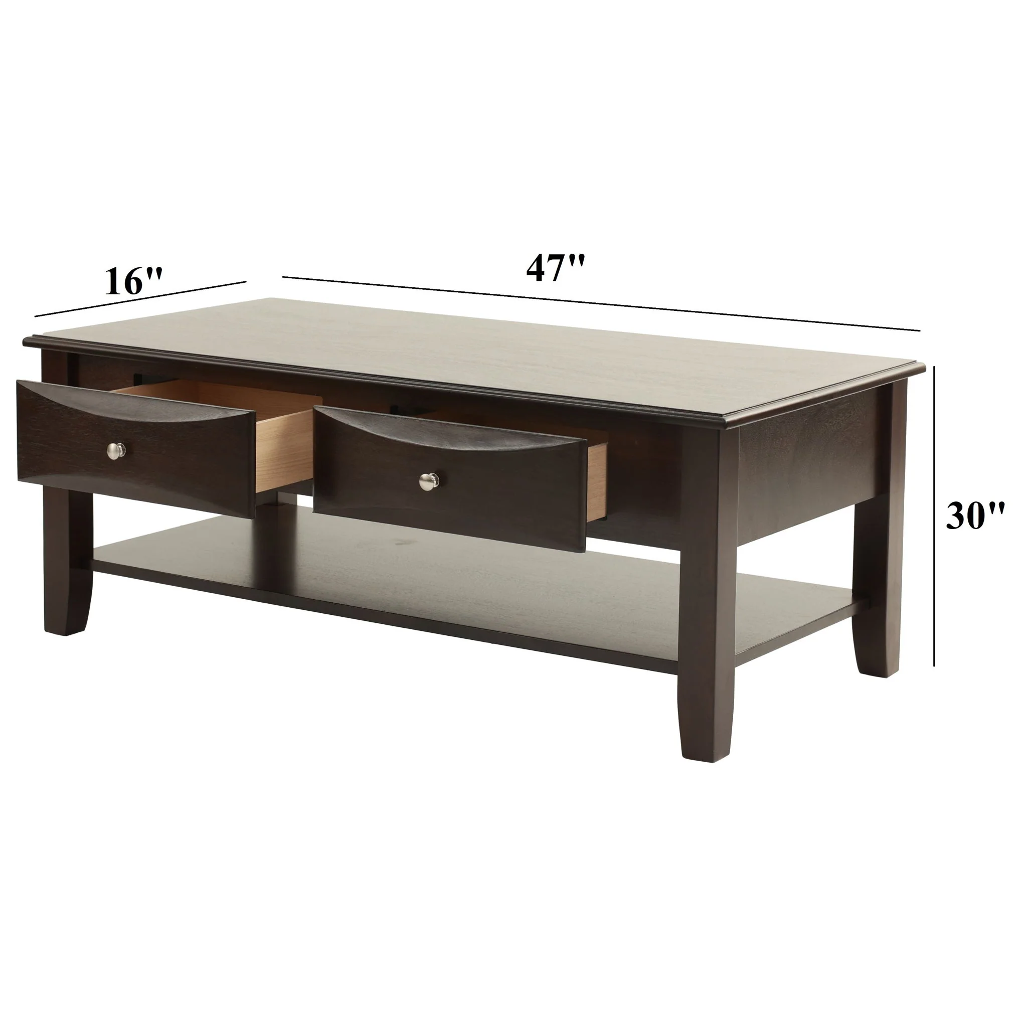 Table Set With Drawers And Open Shelf Storage - Image 10