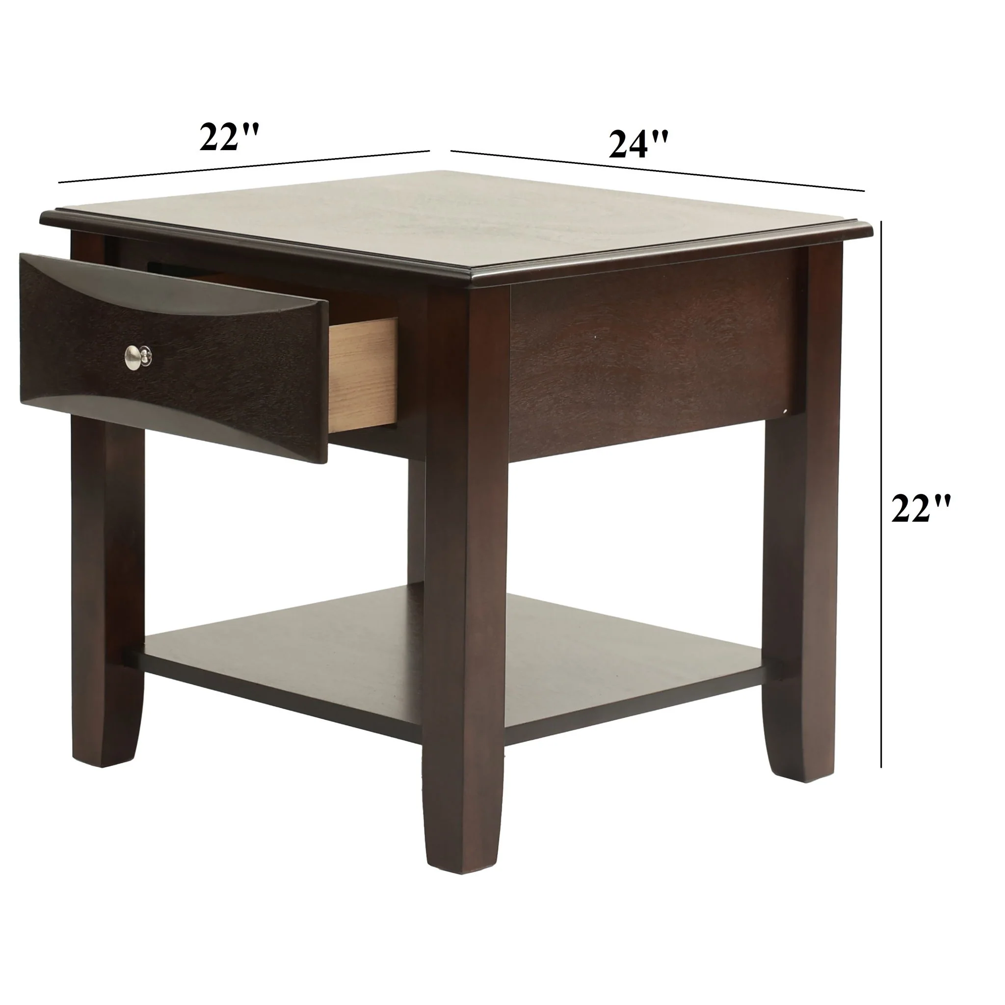 Table Set With Drawers And Open Shelf Storage - Image 5