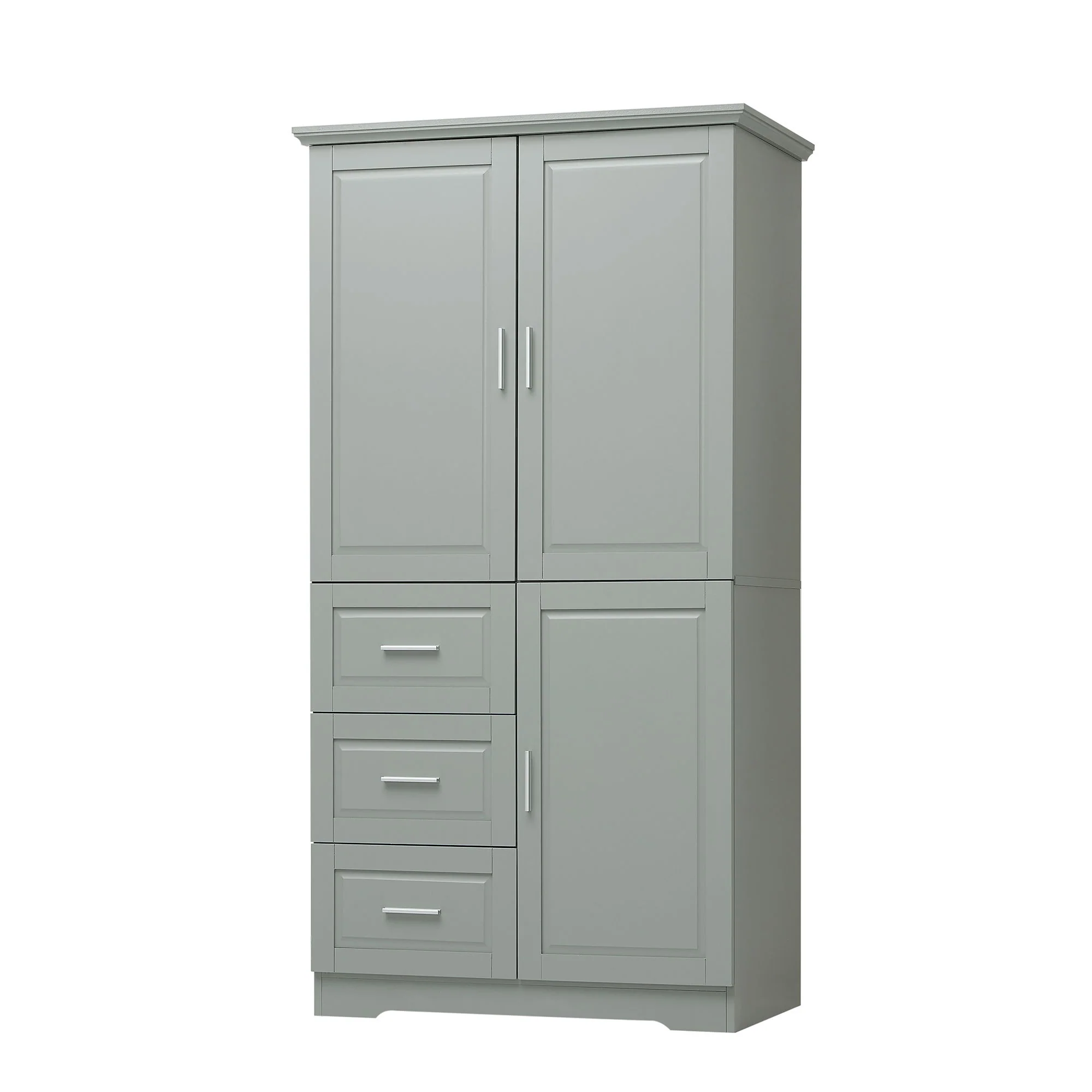 Tall And Wide Storage Cabinet With Doors, 3 Drawers - Image 19