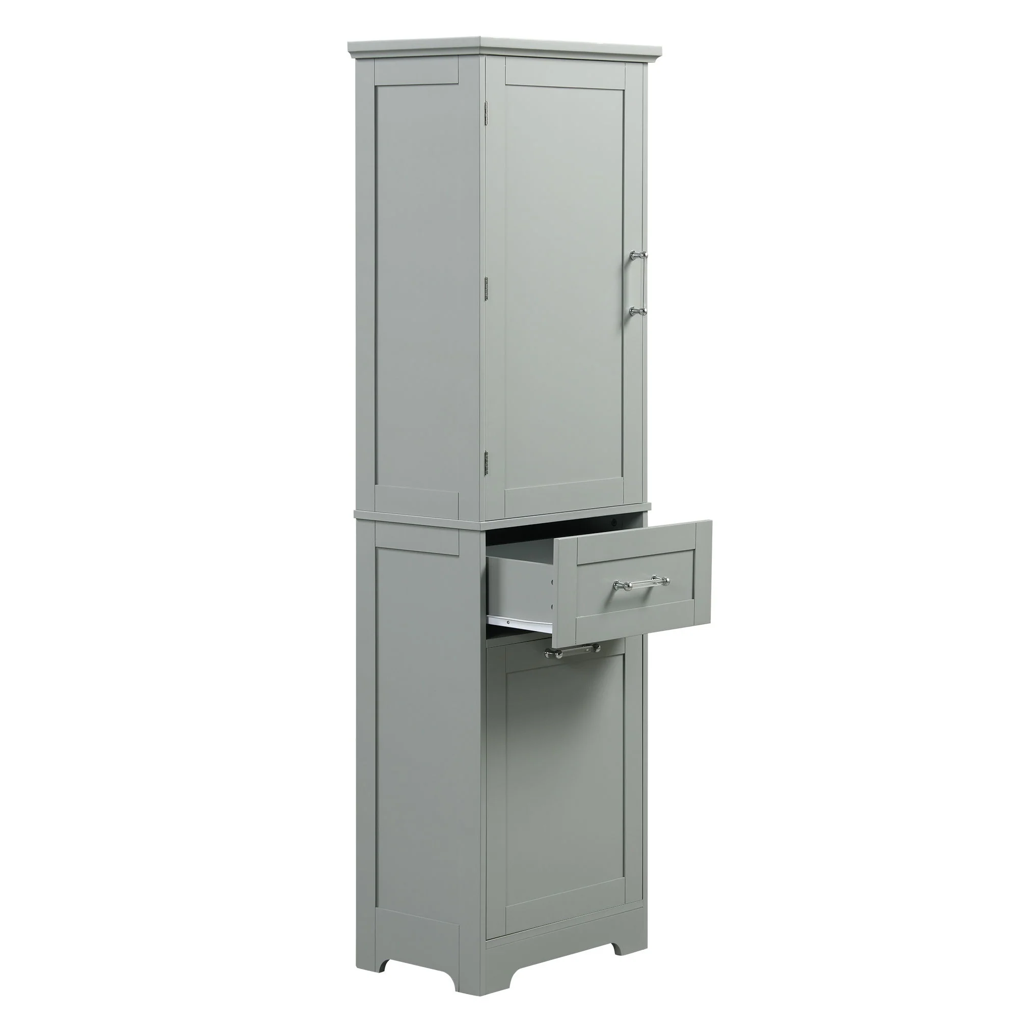Tall Freestanding Bathroom Storage Cabinet With Adjustable Shelf And 2 Drawers - Image 6