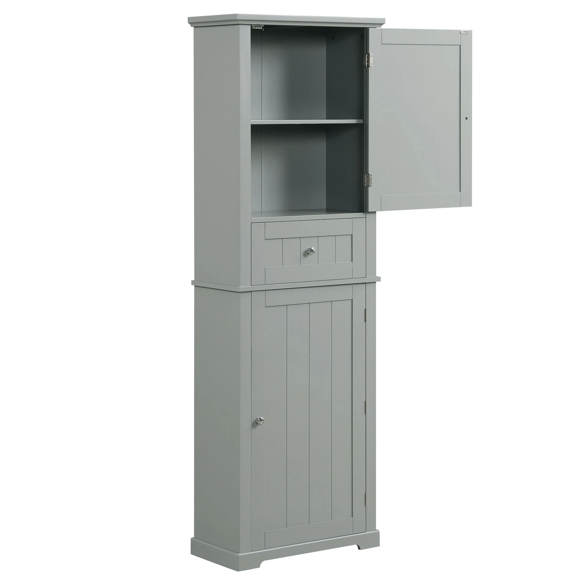 Tall Freestanding Bathroom Storage Cabinet With Drawer And Adjustable Shelf - Image 8