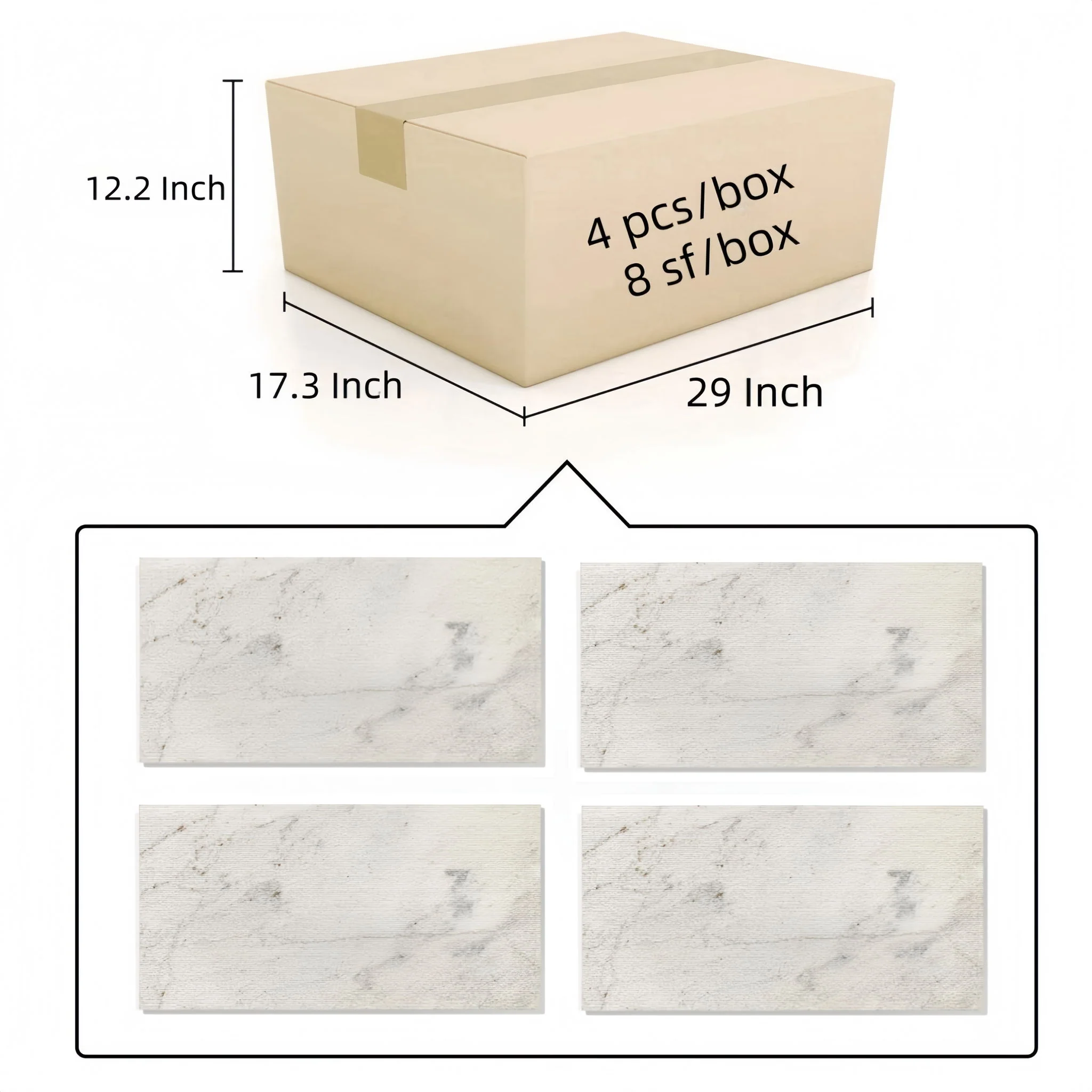Textured Finished, 3D Tiles For Wall Decoration (Set of 4) - Image 20