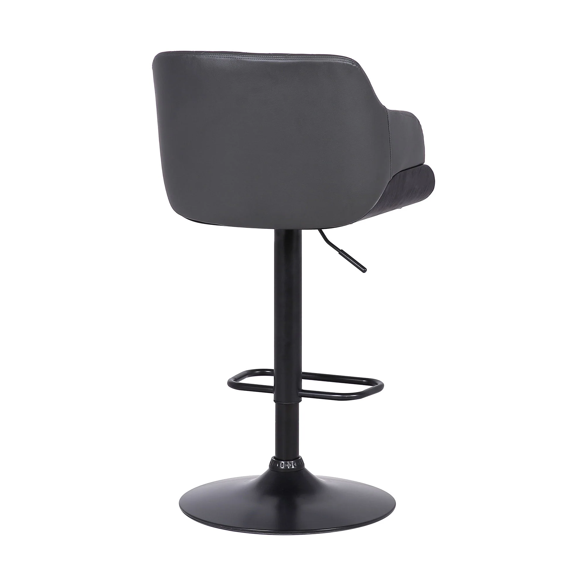 Toby - Adjustable Height Swivel Bar Stool - Black / Gray - Image 2