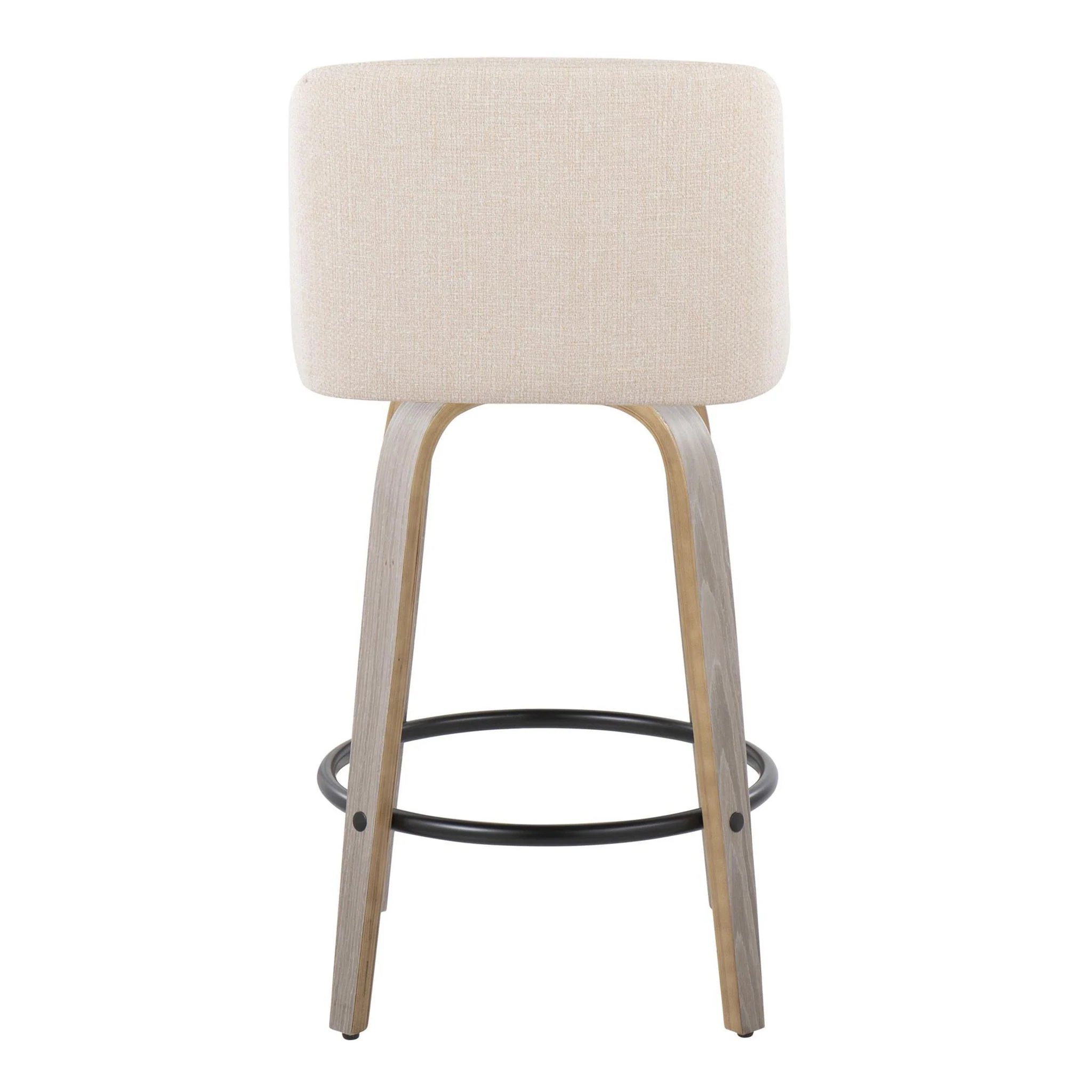 Toriano - Contemporary Fixed Height Counter Stool With Swivel & Round Footrest (Set of 2) - Image 23