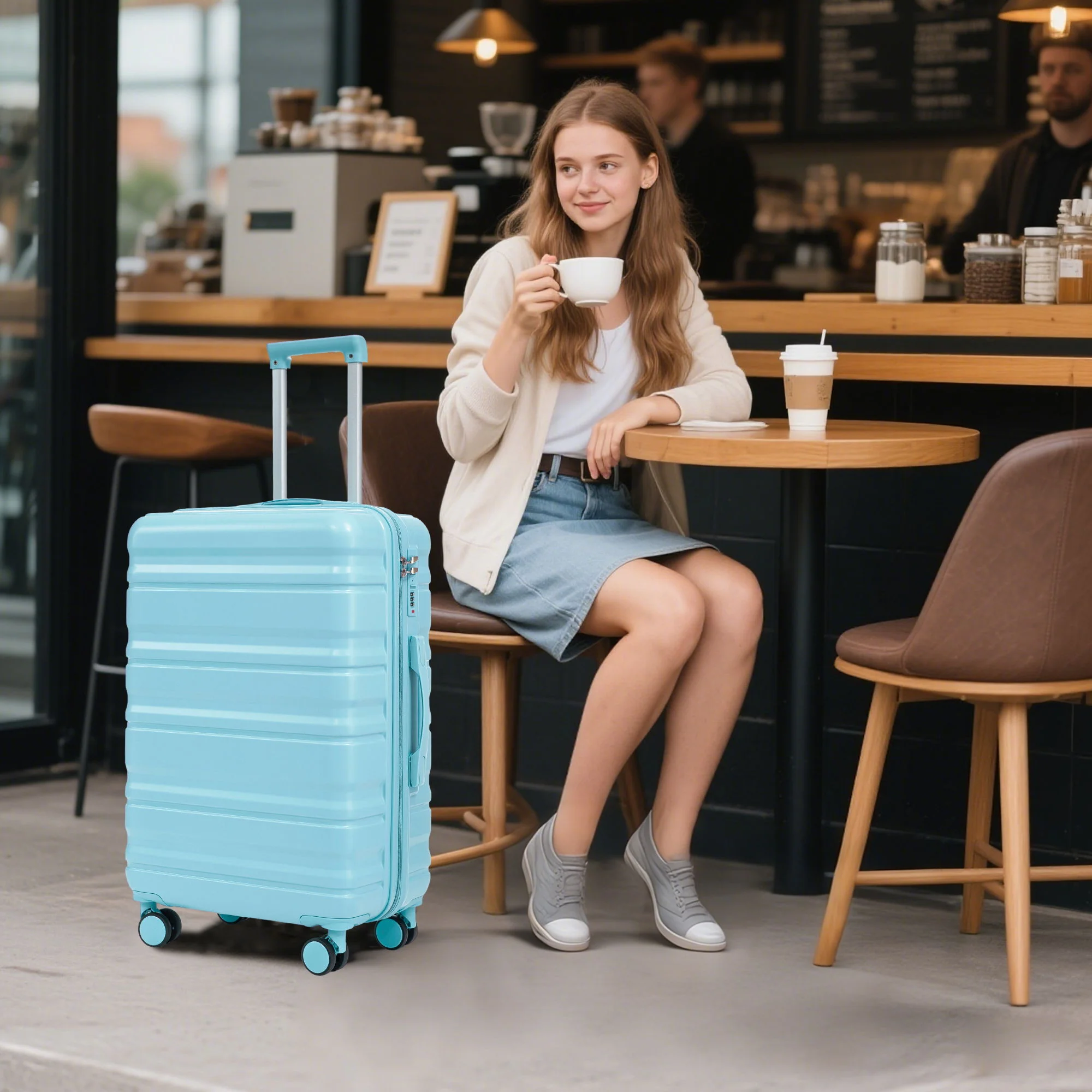 Tourist 3 Piece Luggage Set, Combination Lock, Durable Hard Shell With 360° Silent Wheels - Image 28