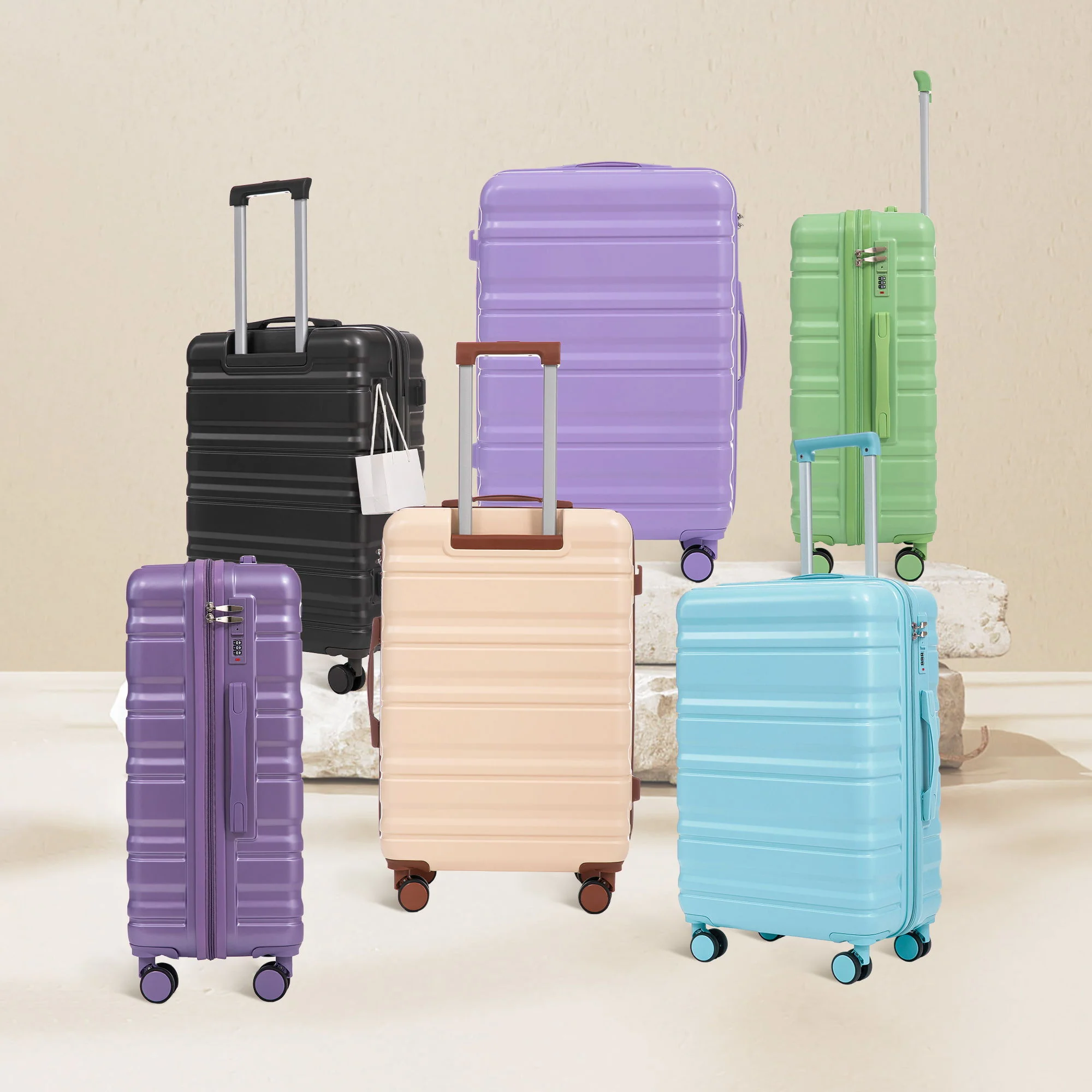 Tourist 3 Piece Luggage Set, Combination Lock, Durable Hard Shell With 360° Silent Wheels - Image 34