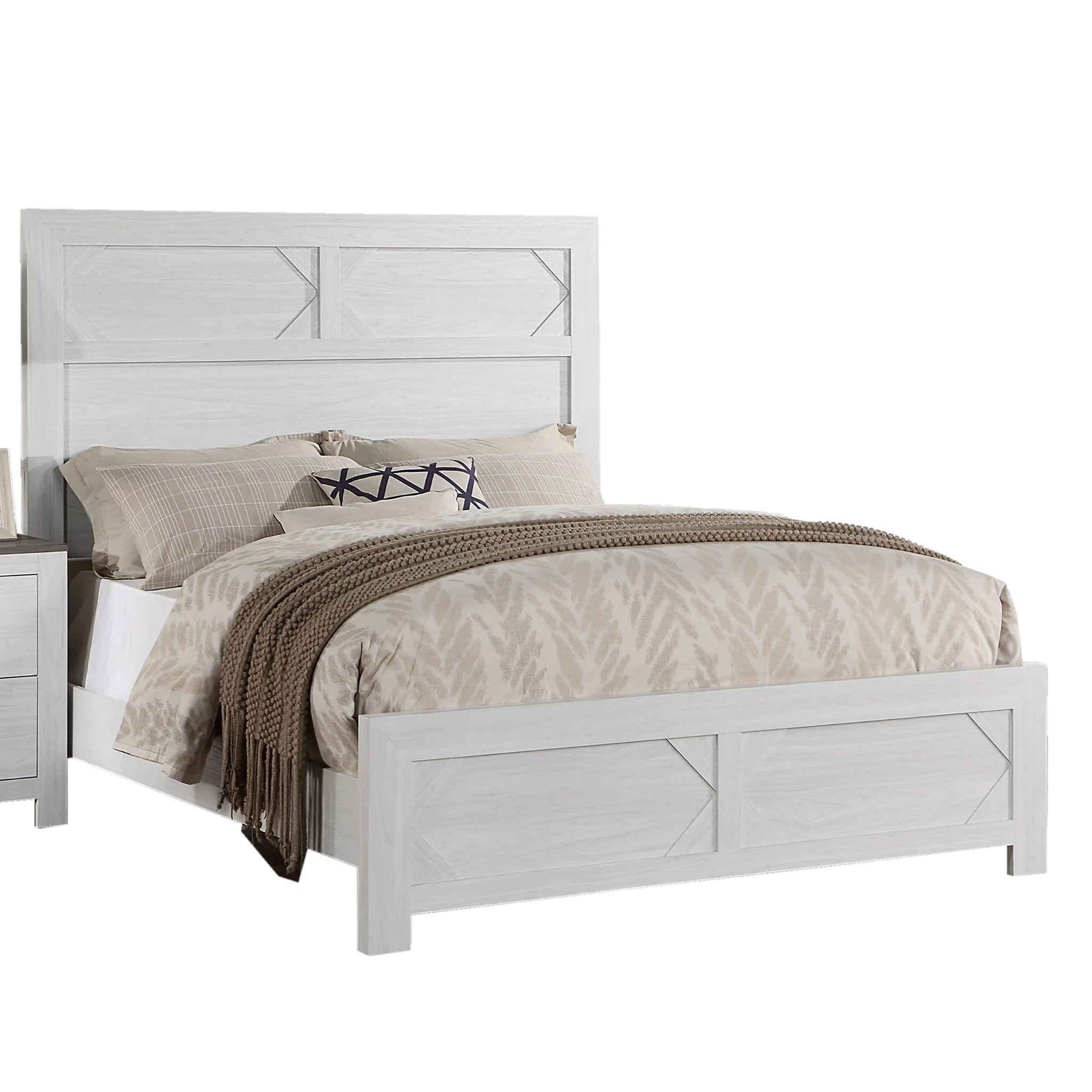 Transitional Bed With High Headboard - Image 2
