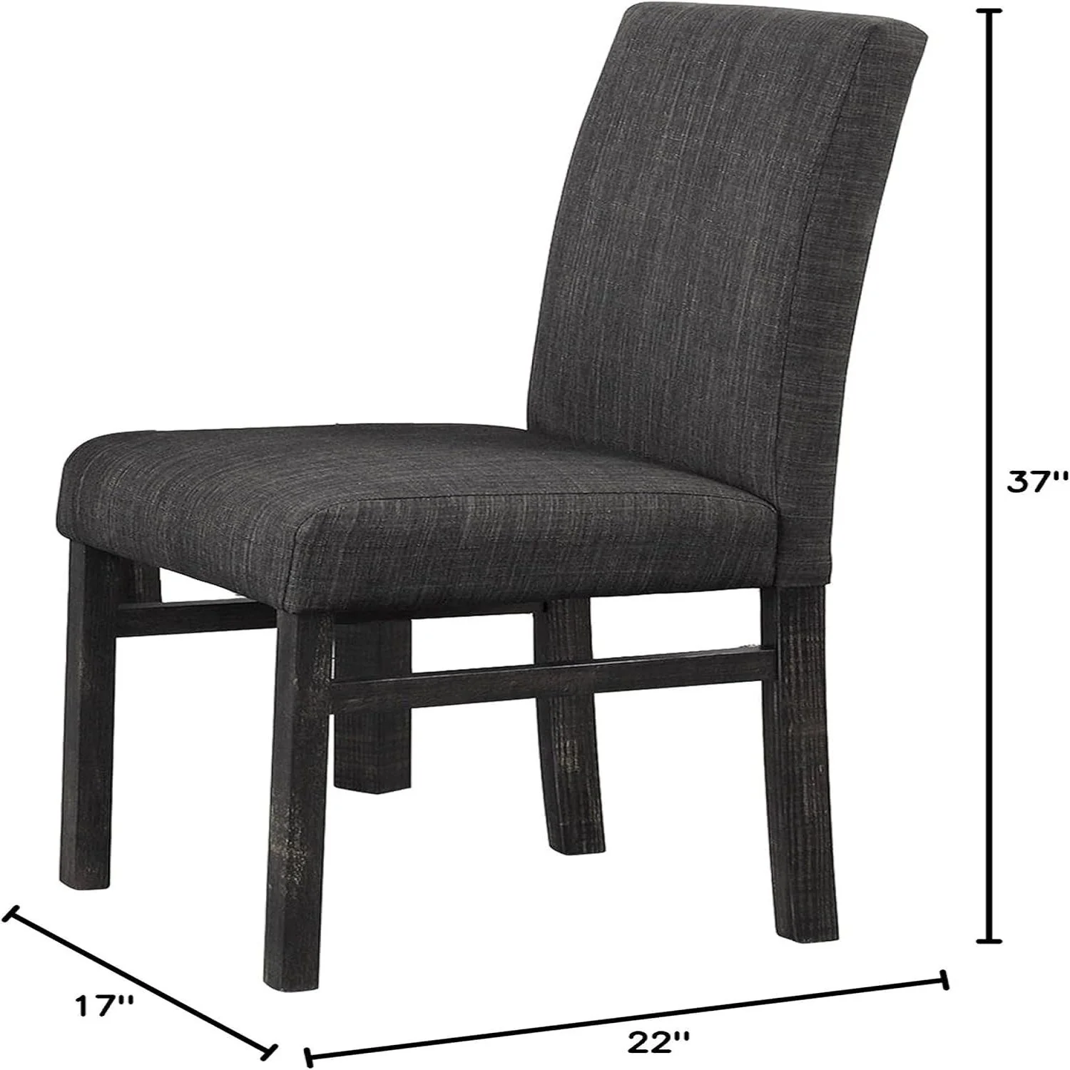 Transitional Upholstered Dining Chair For Kitchen (Set of 2) - Image 4