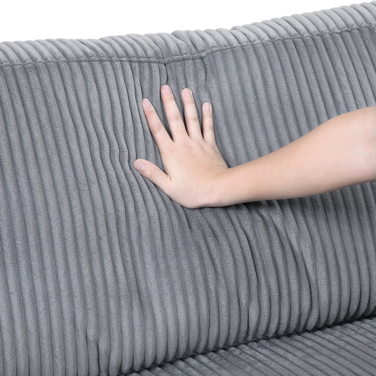 Cedric Modular Sectional Corner Chair in Gray - Image 4