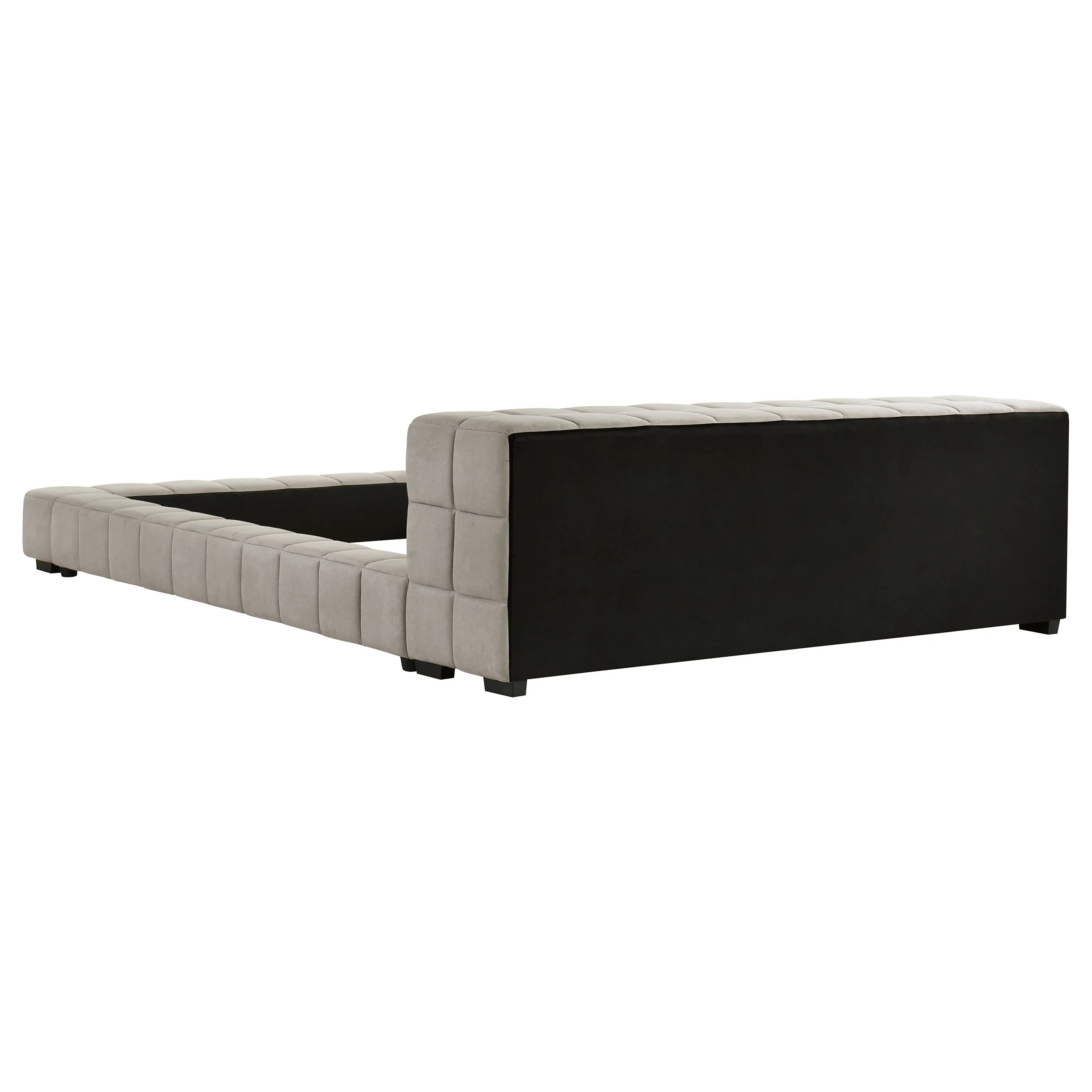Trinity Upholstered Full Platform Bed Light Taupe - Image 2