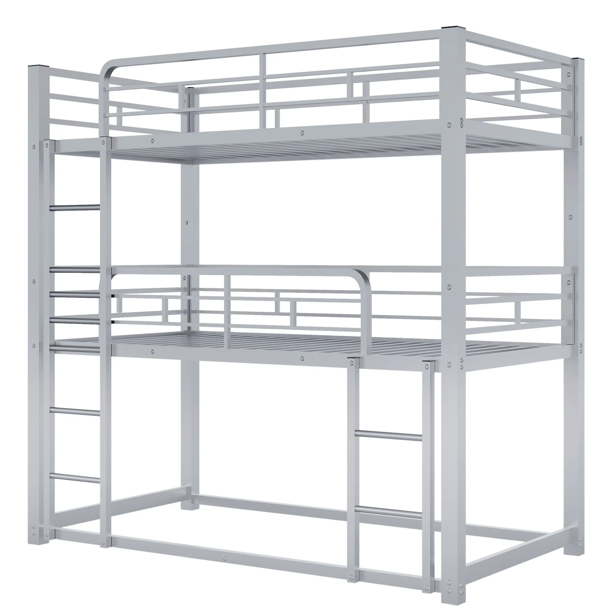 Triple Bunk Bed With Sturdy Construction And Space Saving Design - Image 8
