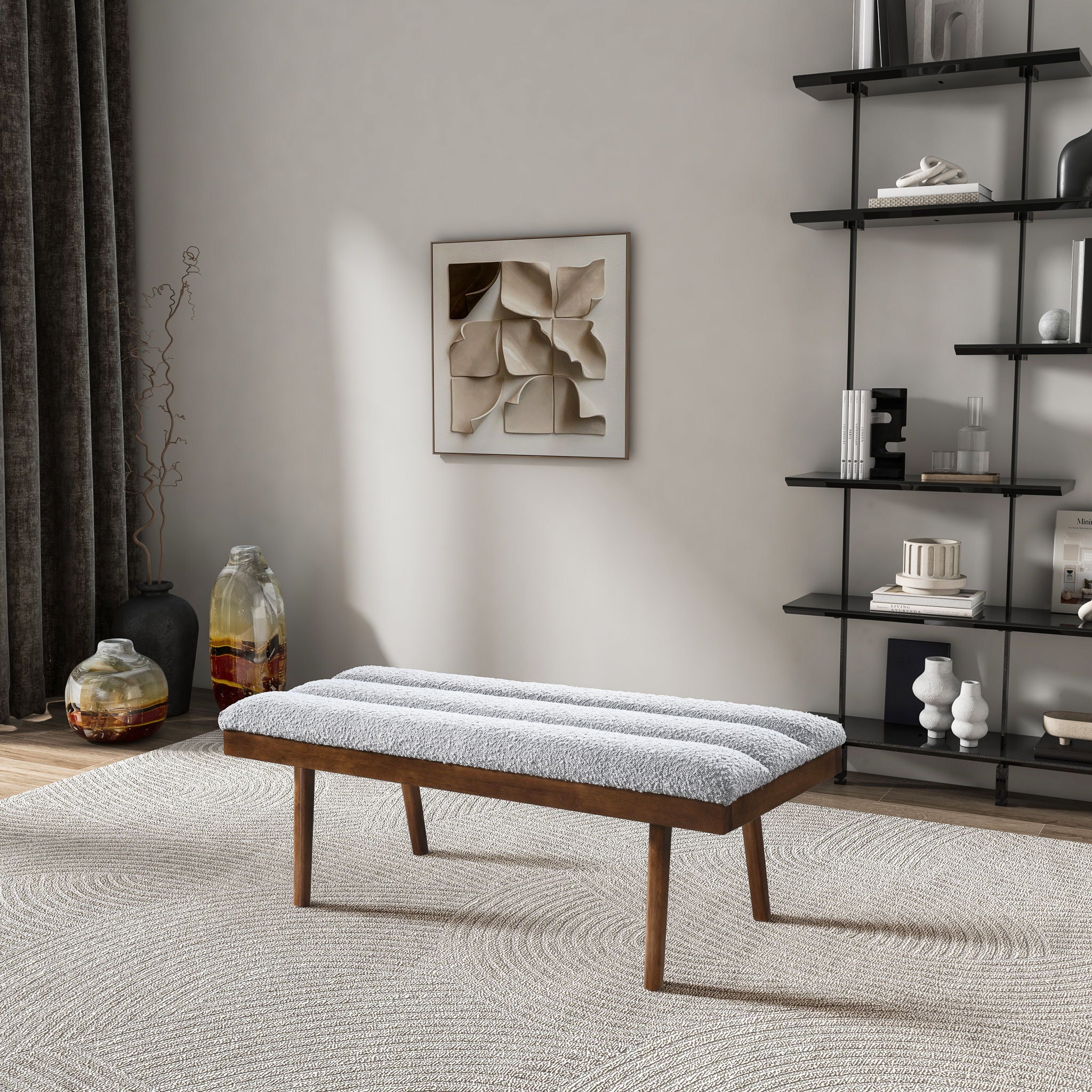 Troni - Bench - Brown / Light Gray - Image 5