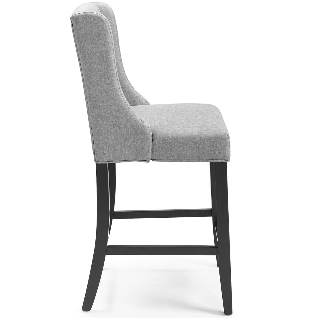 Tufted Button Fabric Counter Stool – Solid Wood 42 Inch - Image 13