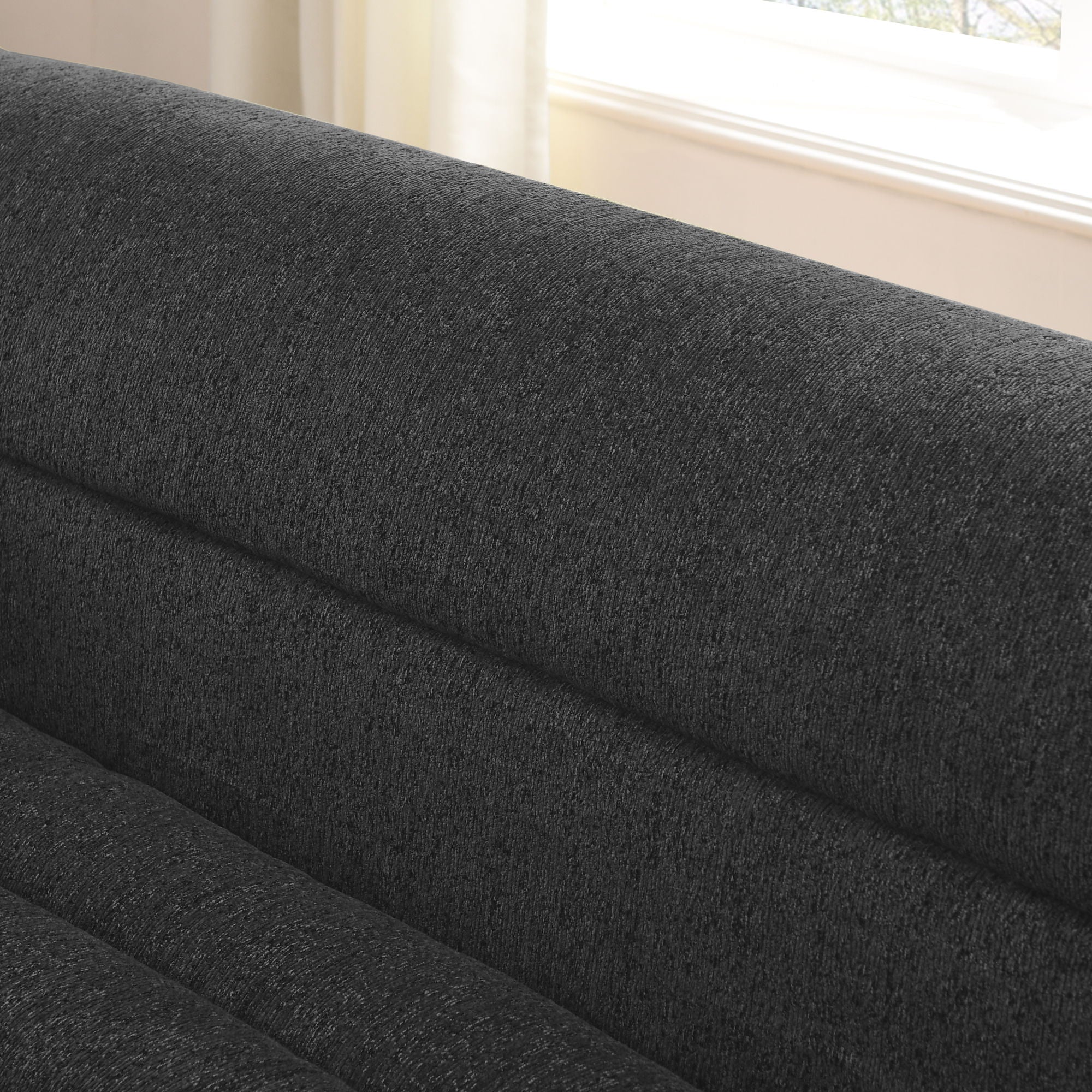 U-Shaped Modular Sectional Sofa With Chaise And Movable Ottoman With Wave-Shaped Armrest - Image 11