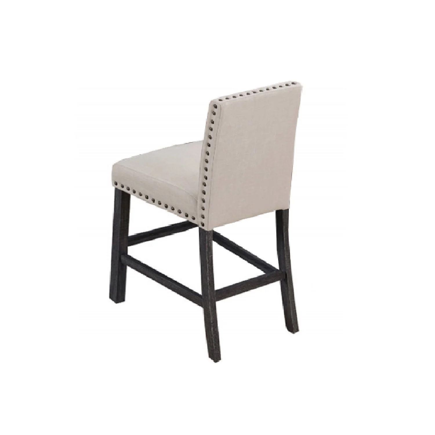 Upholstered Counter Dining Chair, Nailhead Trim (Set of 2) - Natural - Image 3