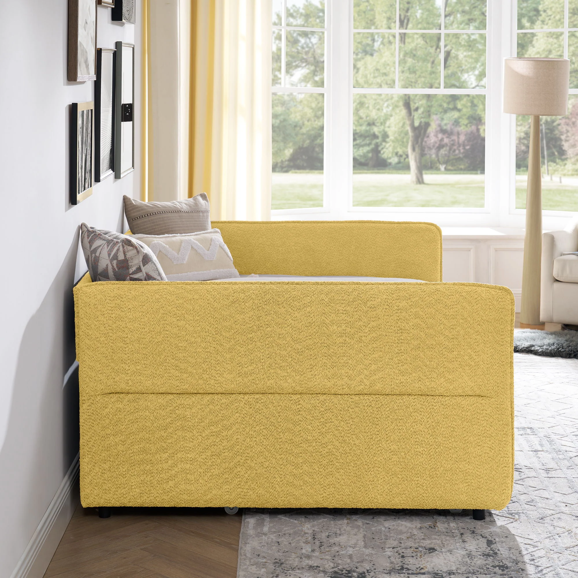 Upholstered Daybed With Pop Up Trundle - Image 22