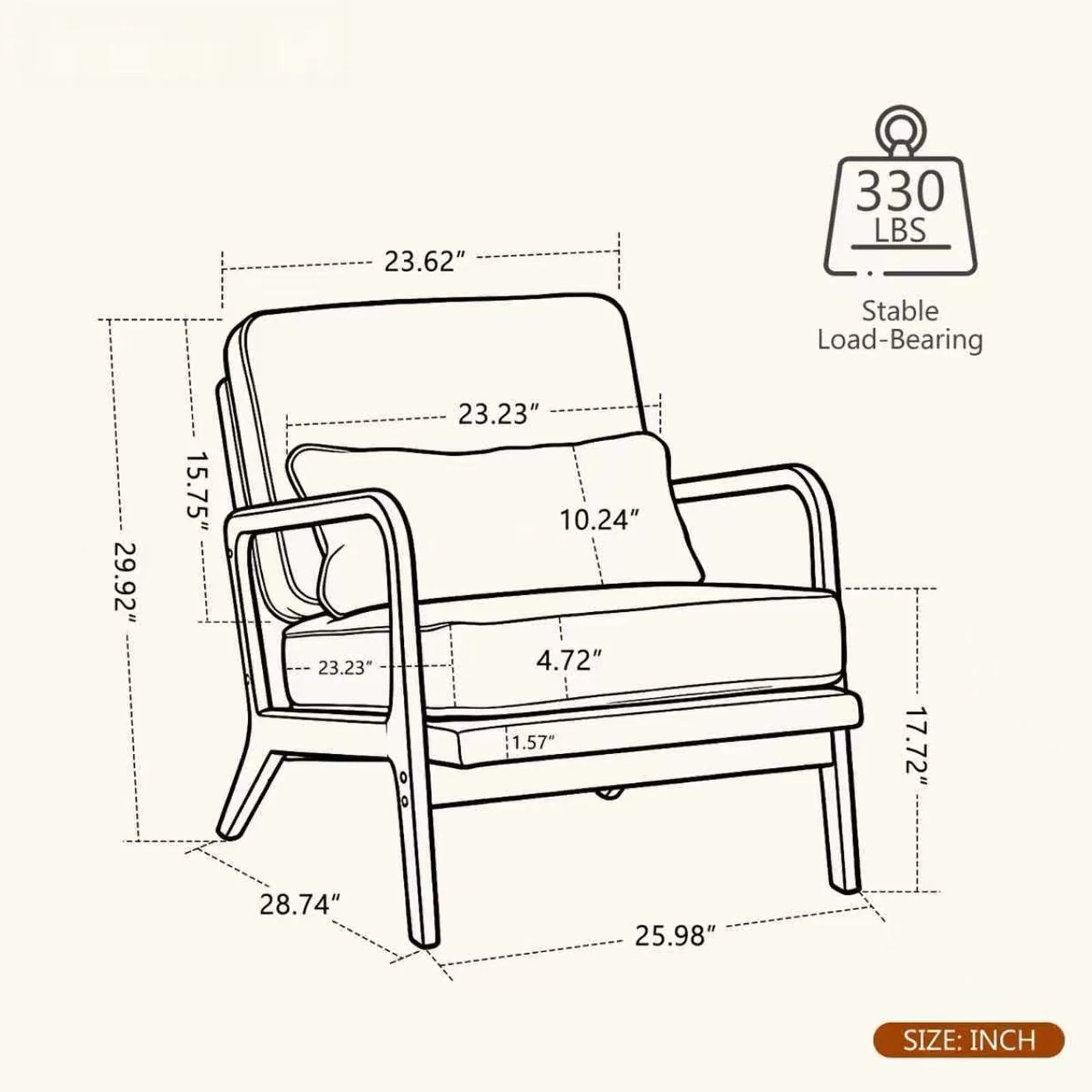 Upholstered Living Room Chair - Image 8