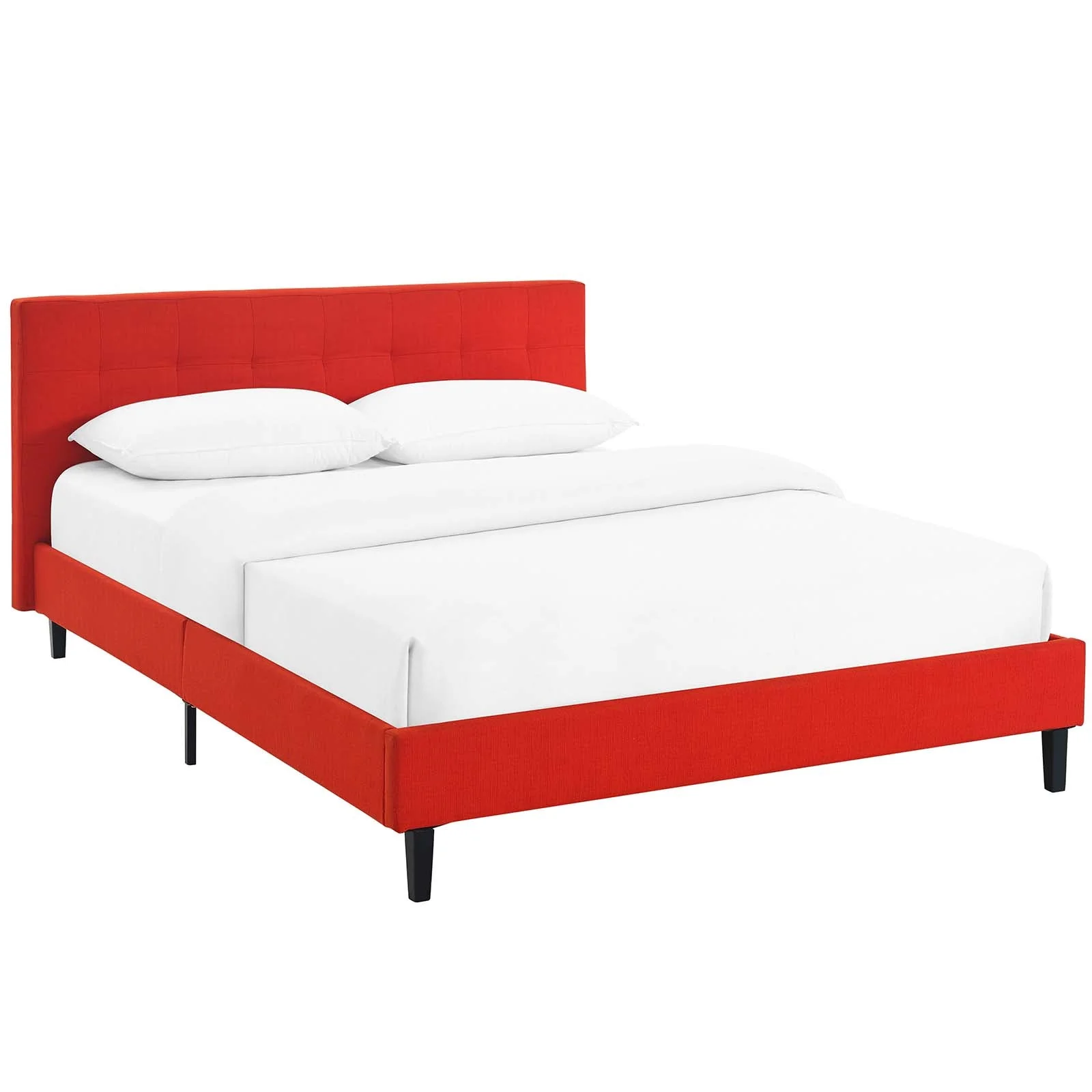 Upholstered Platform Bed with Tufted Headboard - Image 31