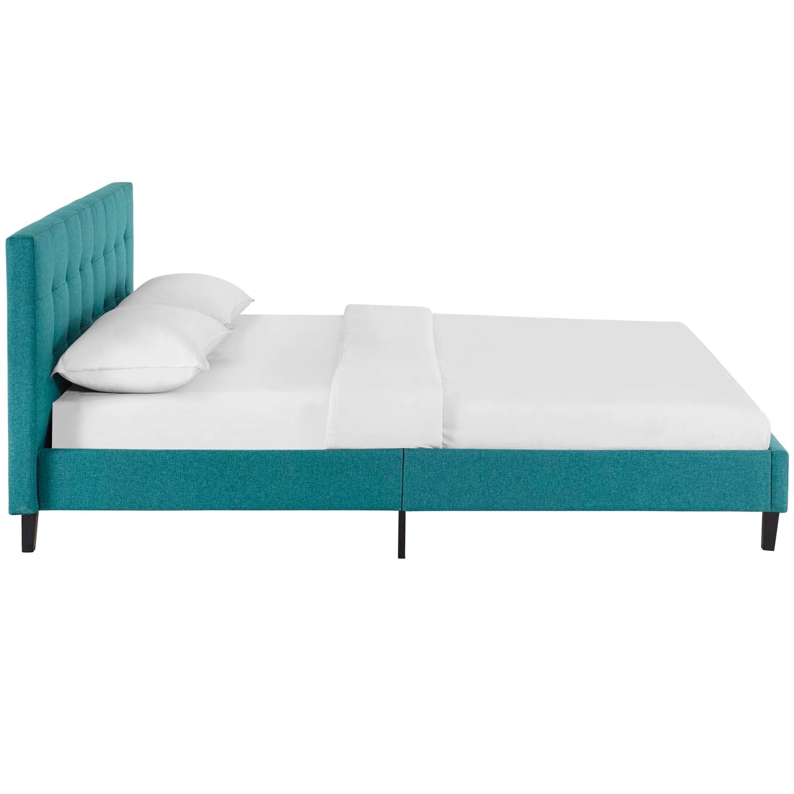 Upholstered Platform Bed with Tufted Headboard - Image 38