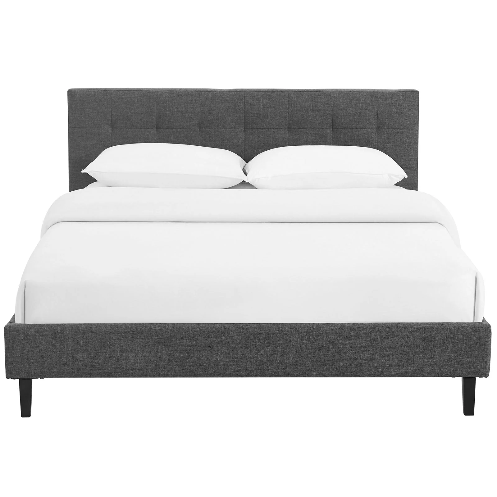 Upholstered Platform Bed with Tufted Headboard - Image 44