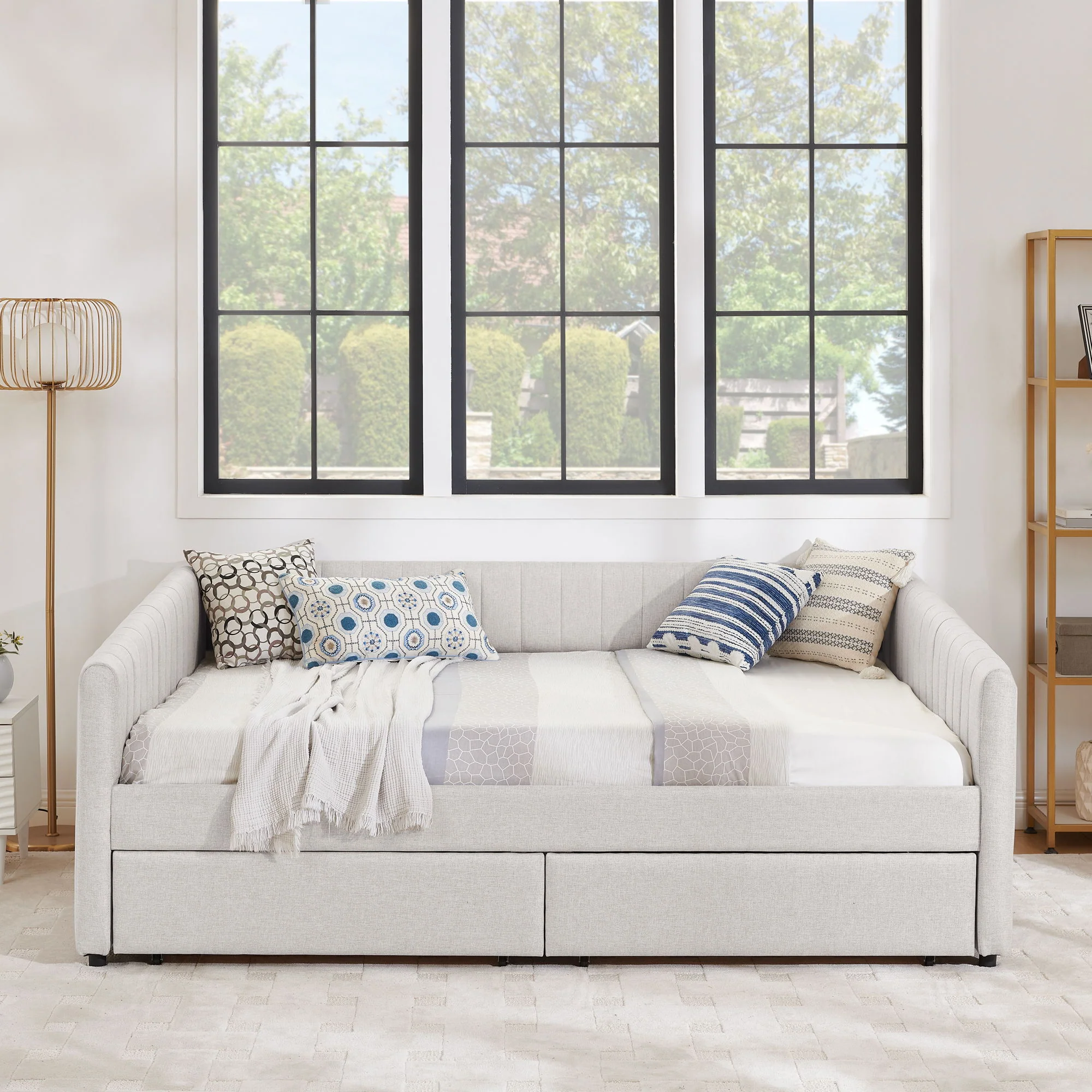 Upholstered Queen Daybed With 2 Drawers - Image 5
