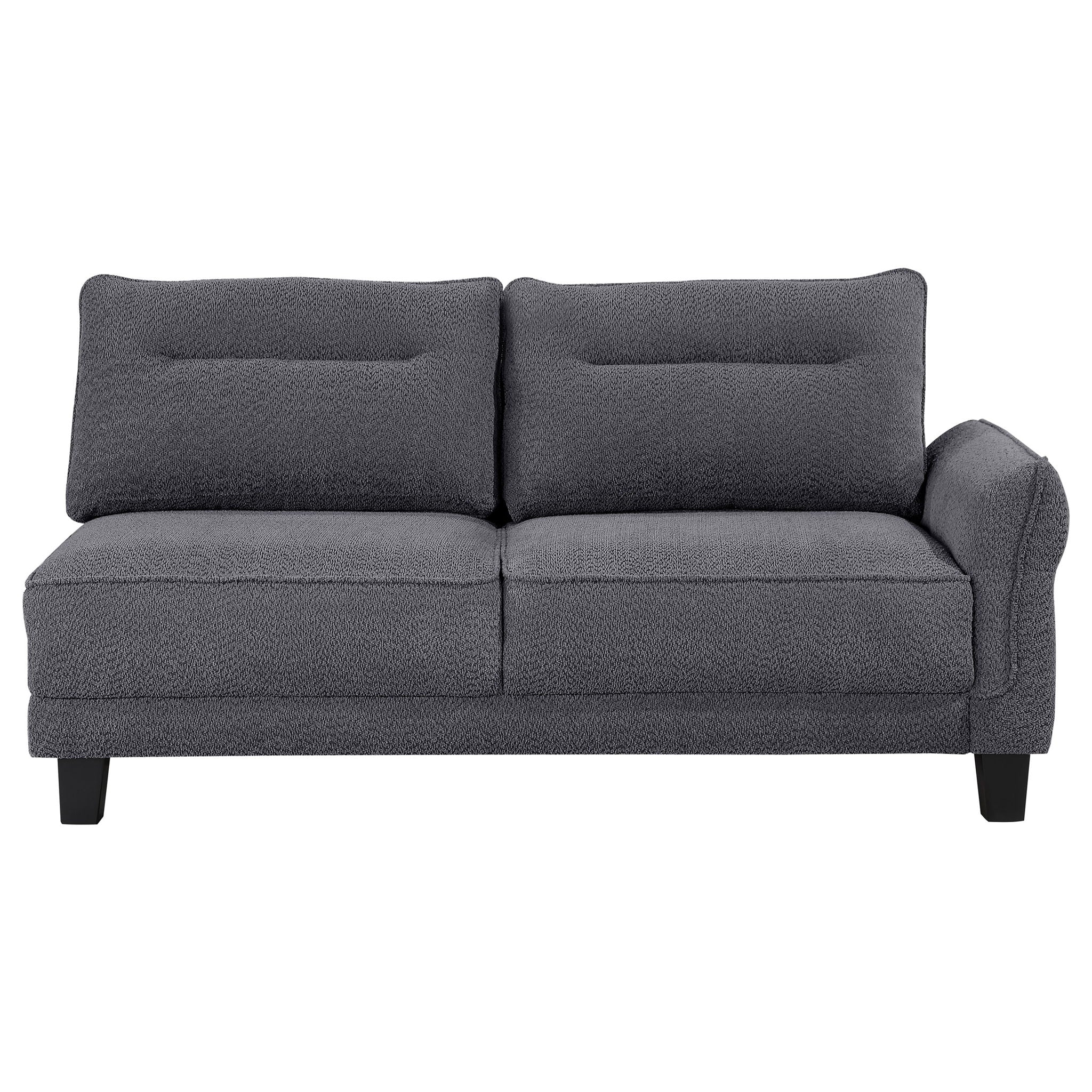 Verona - Loose Back Sectional Sofa - Gray - Image 5