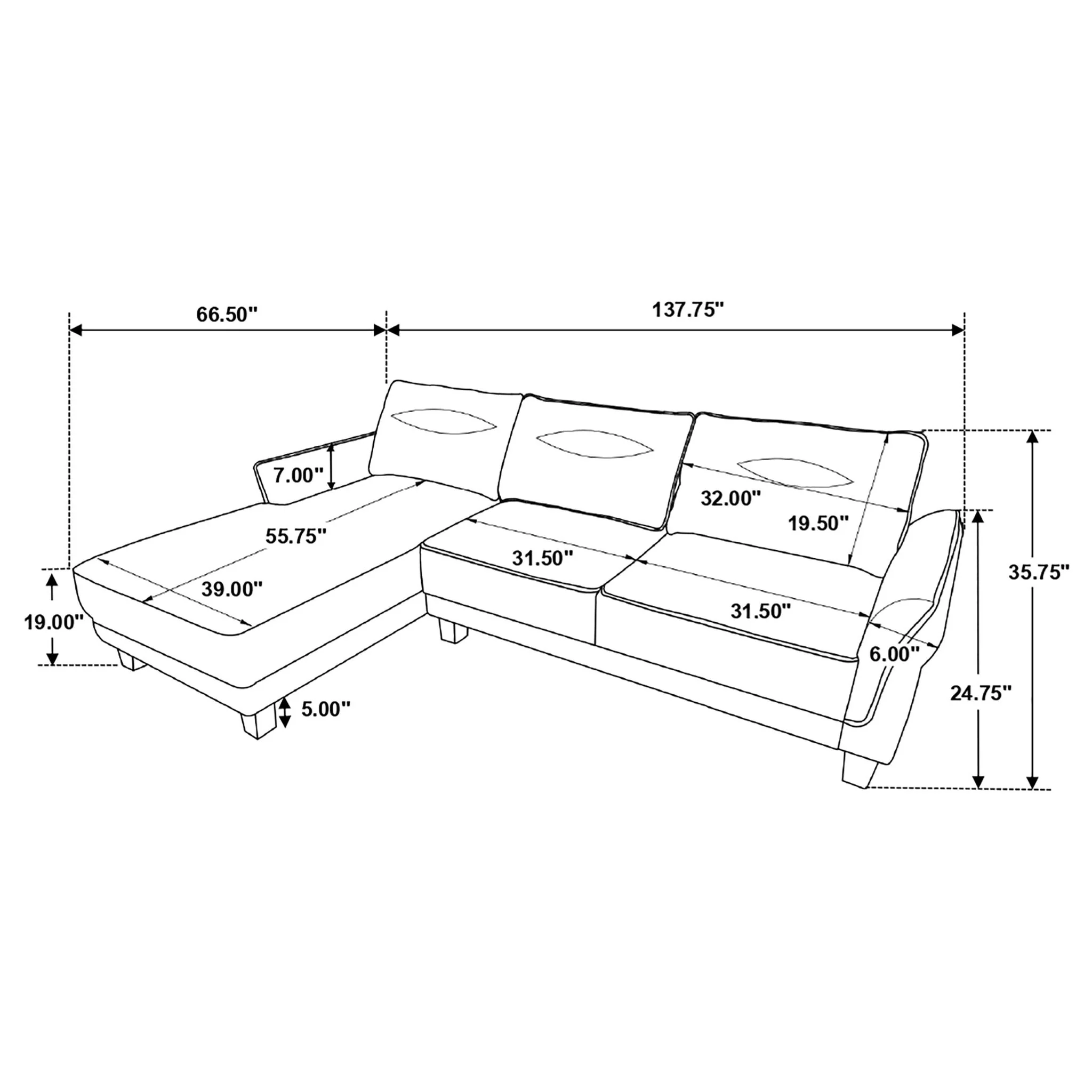 Verona - Loose Back Sectional Sofa - Gray - Image 7