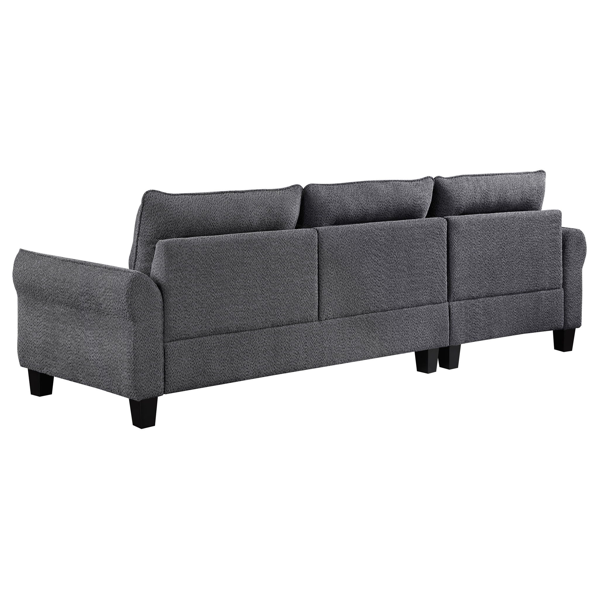 Verona - Loose Back Sectional Sofa - Gray - Image 8